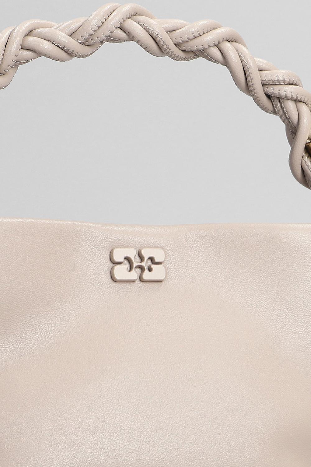 Deliberti Ganni Borsa A Spalla Bou Bag Mini In Pelle Grigia Cod. 403498 - Deliberti The Luxury Shopping