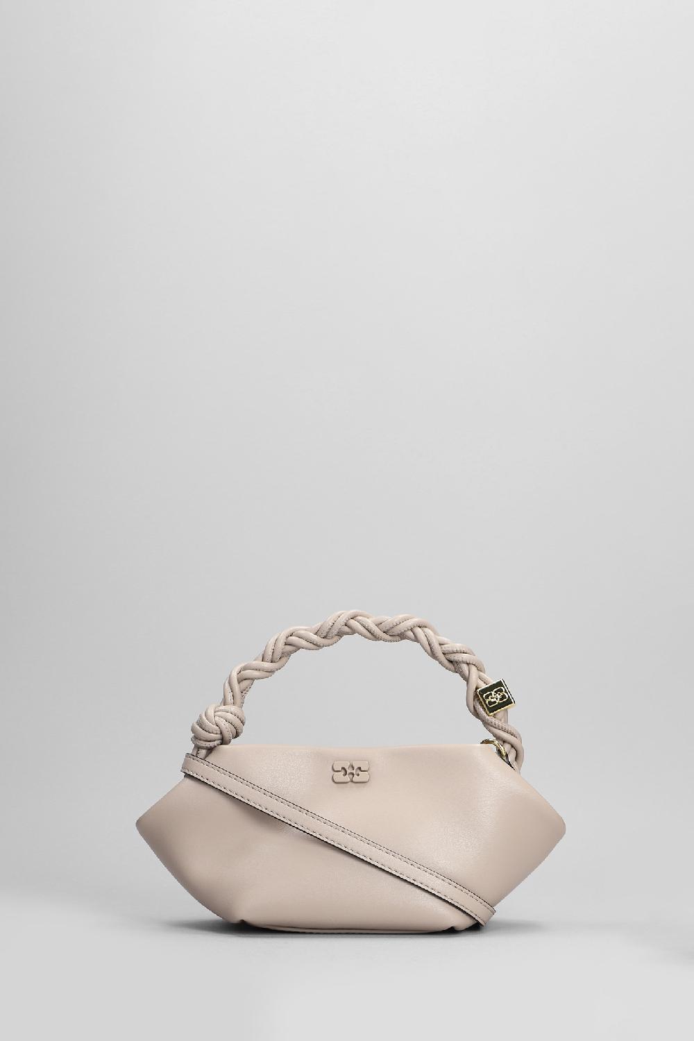 Deliberti Ganni Borsa a spalla bou bag mini in pelle grigia cod. 403498 - Deliberti The Luxury Shopping
