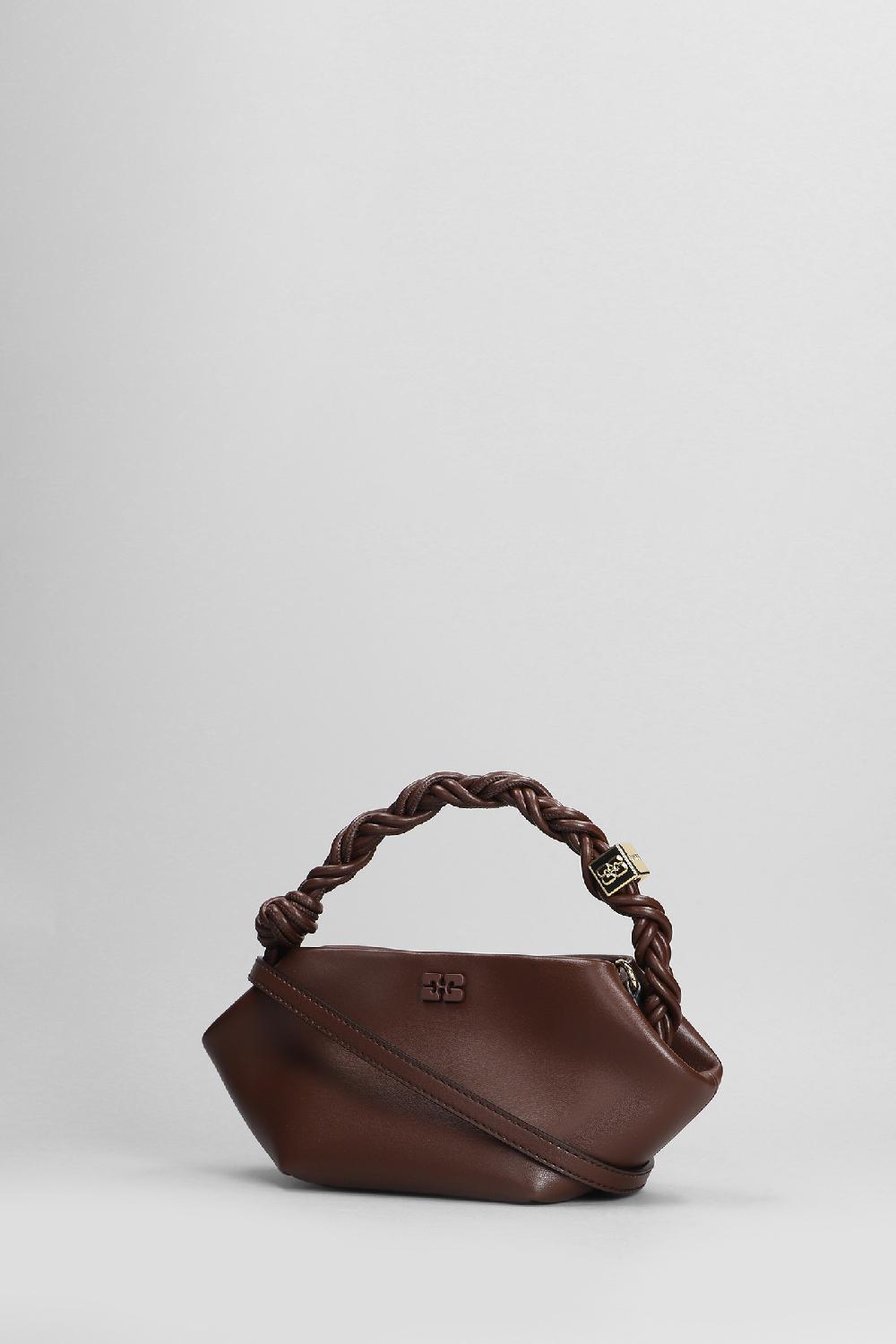 Deliberti Ganni Borsa A Spalla Bou Bag Mini In Pelle Marrone Cod. 403481 - Deliberti The Luxury Shopping