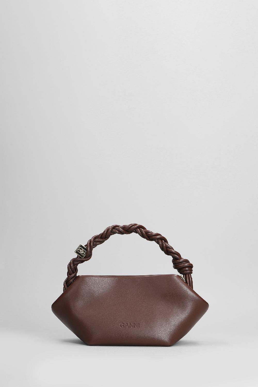 Deliberti Ganni Borsa A Spalla Bou Bag Mini In Pelle Marrone Cod. 403481 - Deliberti The Luxury Shopping