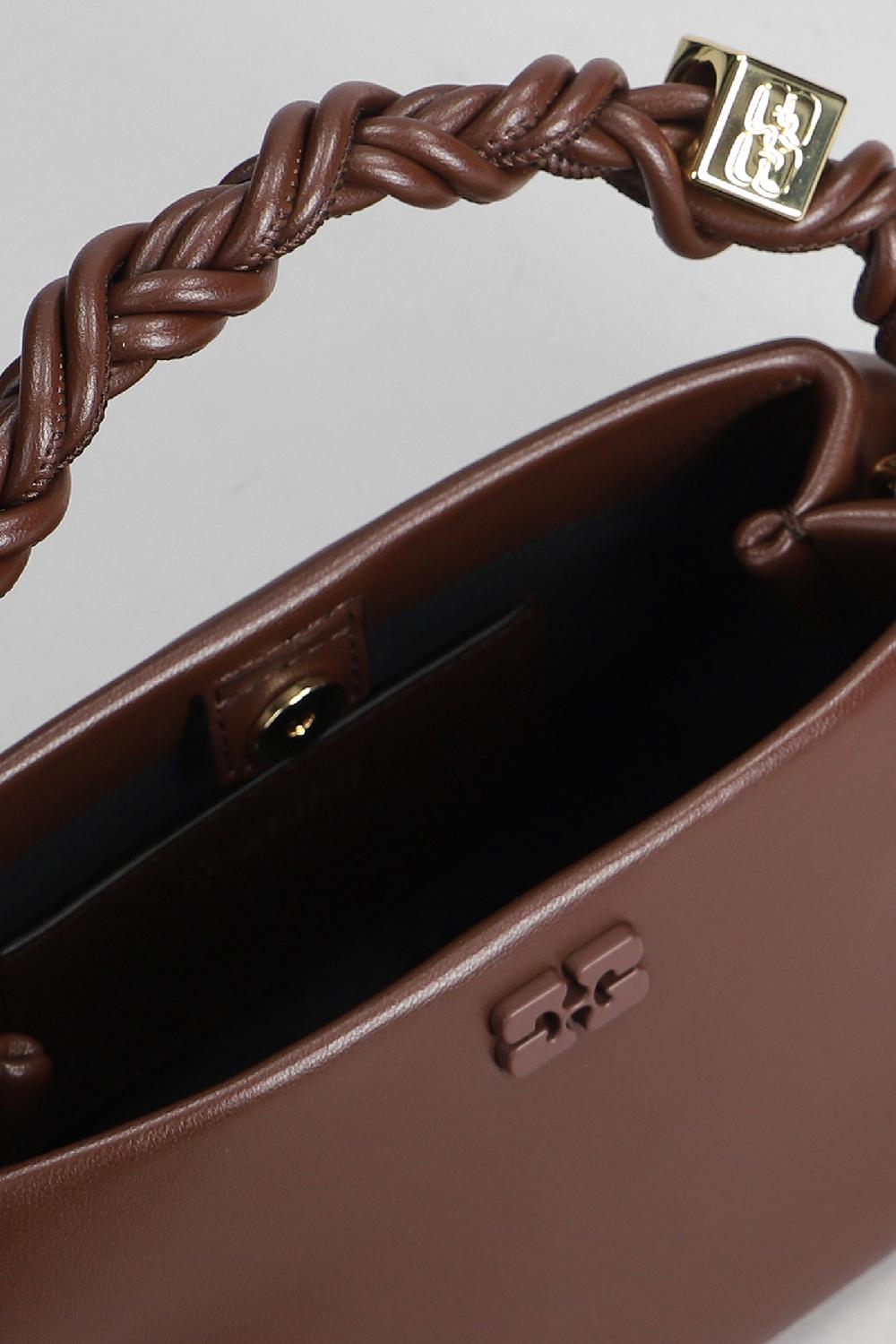 Deliberti Ganni Borsa A Spalla Bou Bag Mini In Pelle Marrone Cod. 403481 - Deliberti The Luxury Shopping