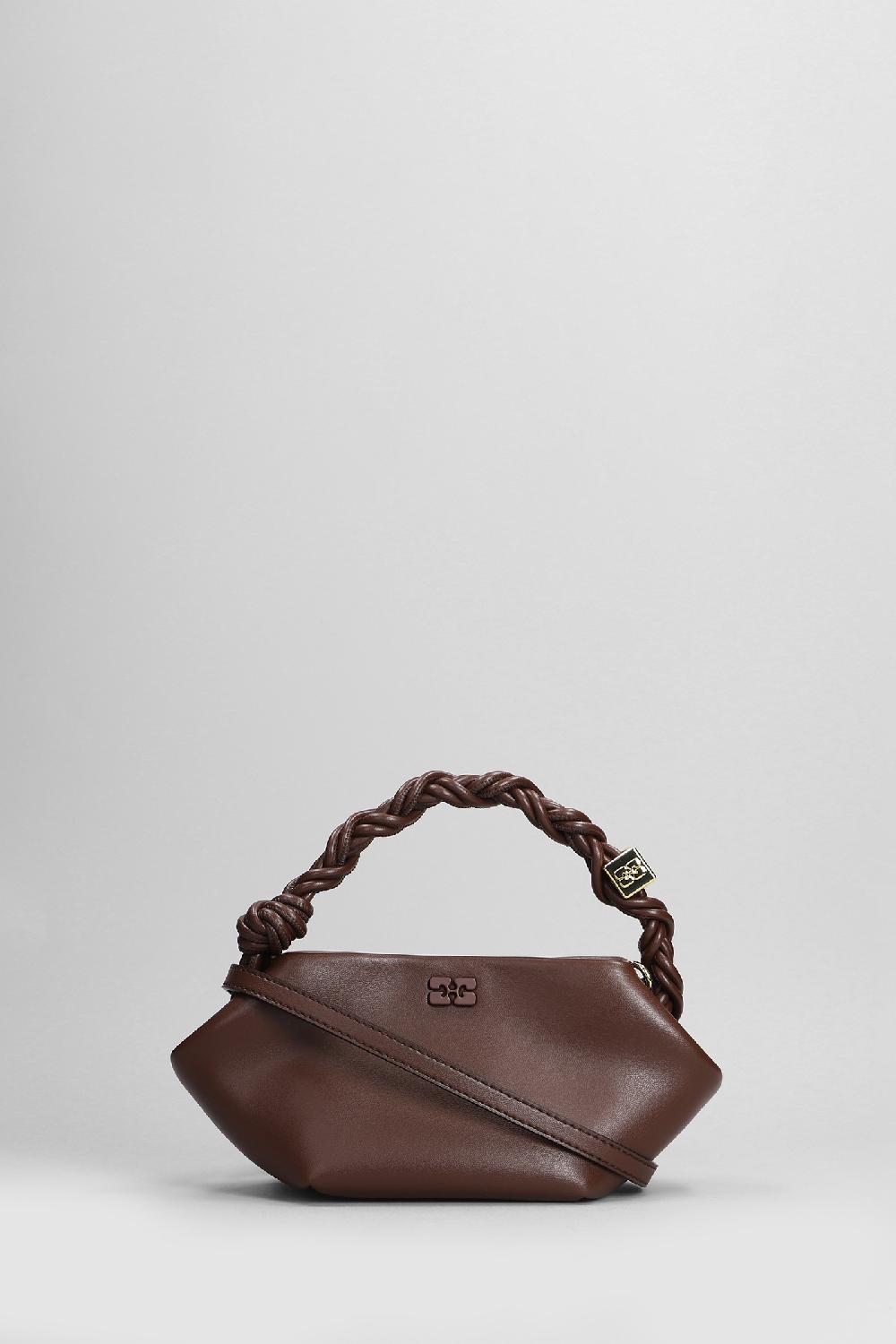 Deliberti Ganni Borsa a spalla bou bag mini in pelle marrone cod. 403481 - Deliberti The Luxury Shopping