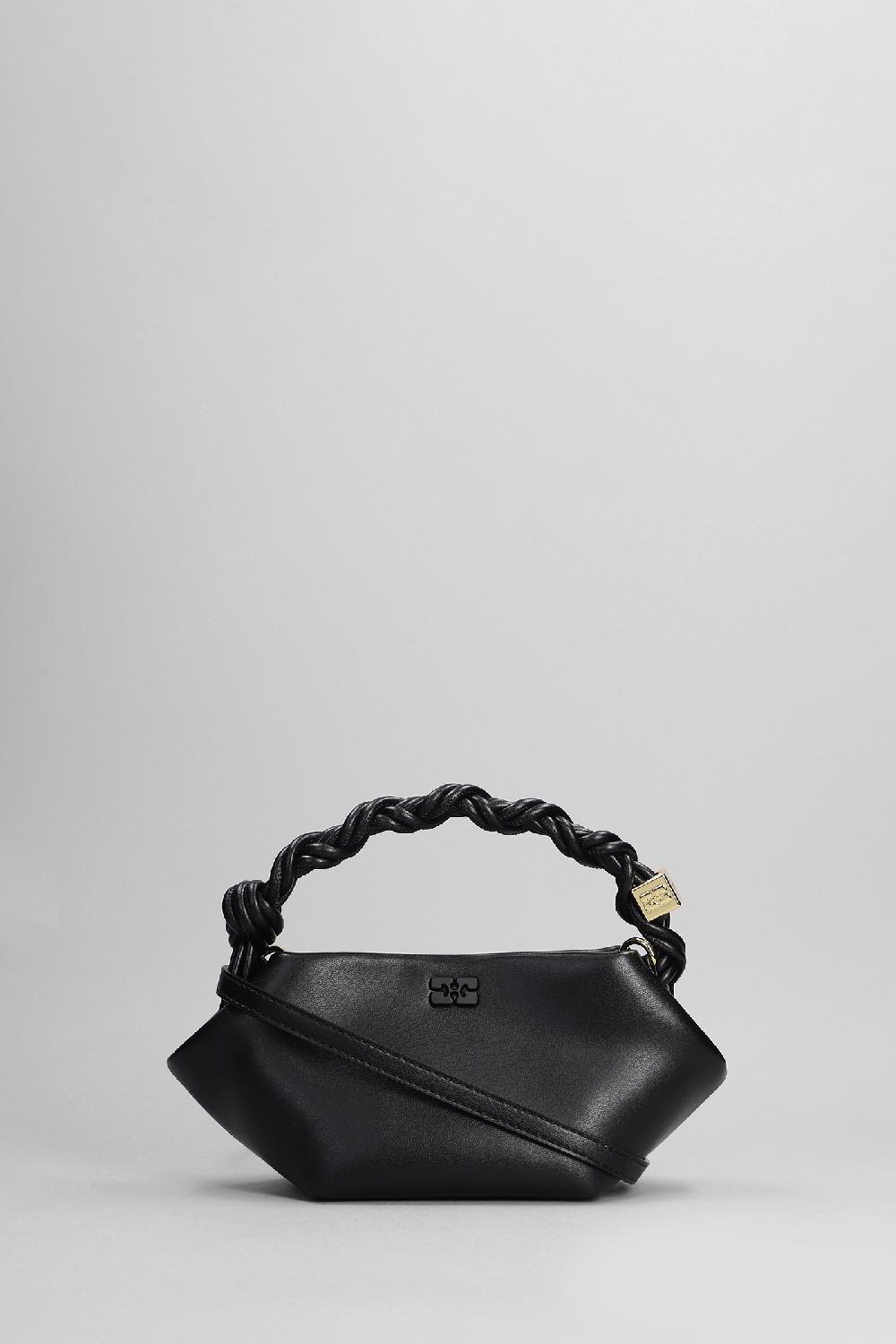 Deliberti Ganni Borsa a spalla bou bag mini in pelle nera cod. 403478 - Deliberti The Luxury Shopping