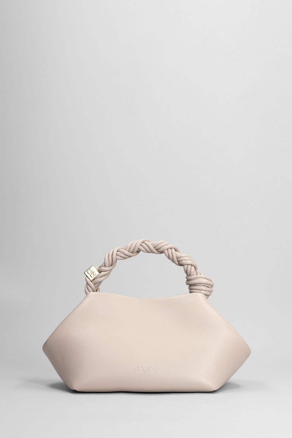 Deliberti Ganni Borsa A Spalla Bou Bag Small In Pelle Grigia Cod. 403477 - Deliberti The Luxury Shopping