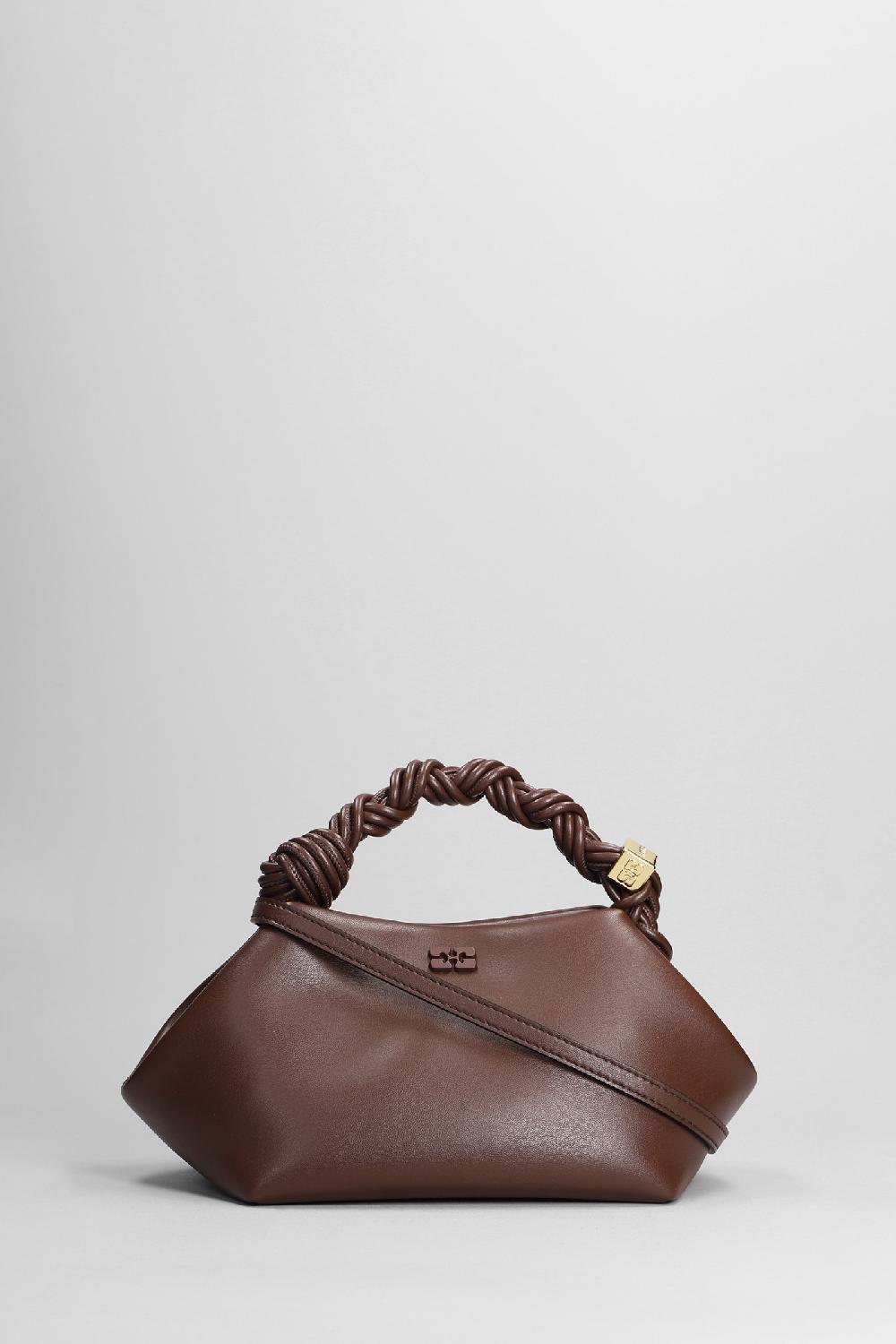 Deliberti Ganni Borsa a spalla bou bag small in pelle marrone cod. 403479 - Deliberti The Luxury Shopping