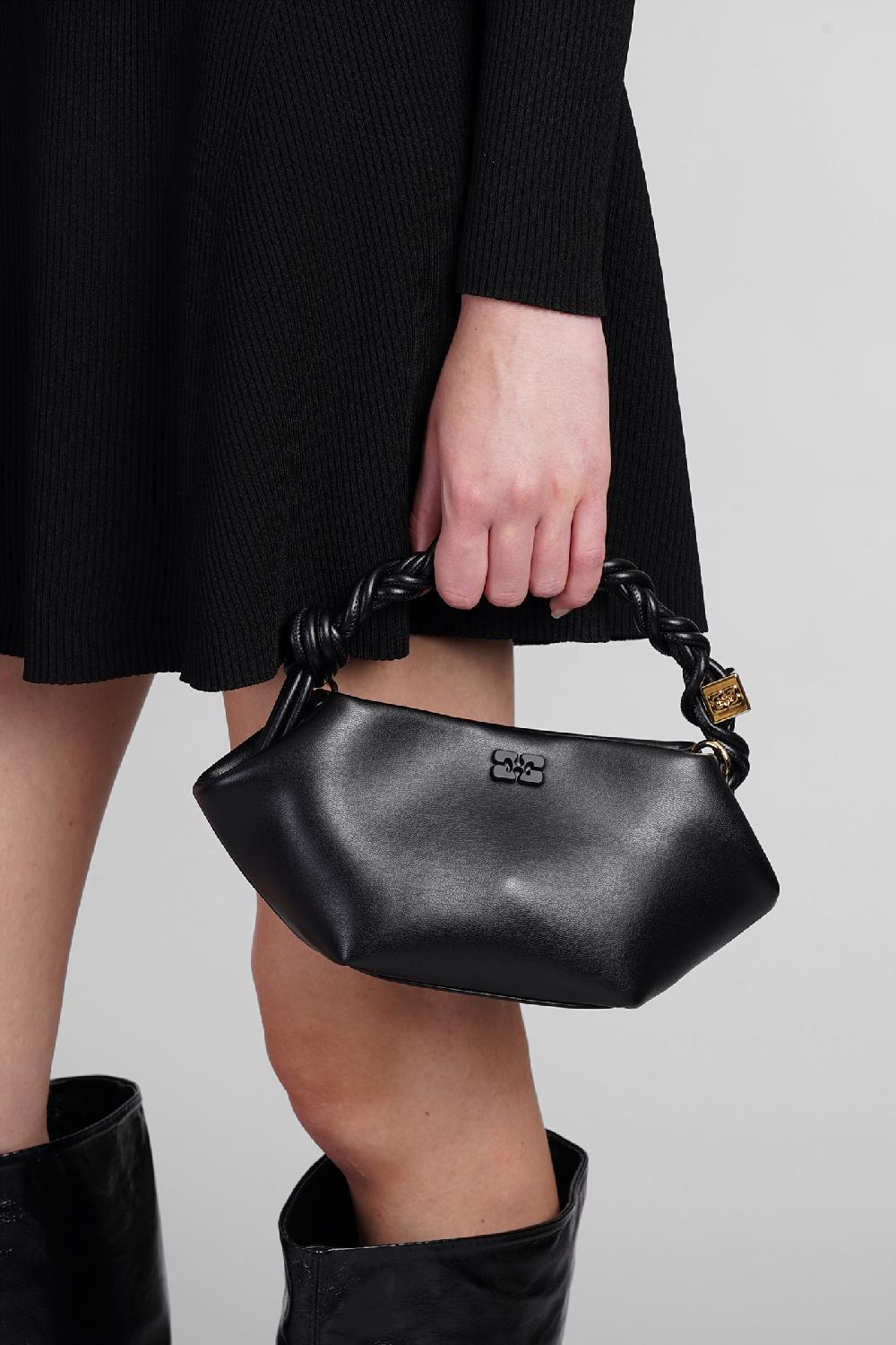 Deliberti Ganni Borsa A Spalla Bou Bag Small In Pelle Nera Cod. 403475 - Deliberti The Luxury Shopping