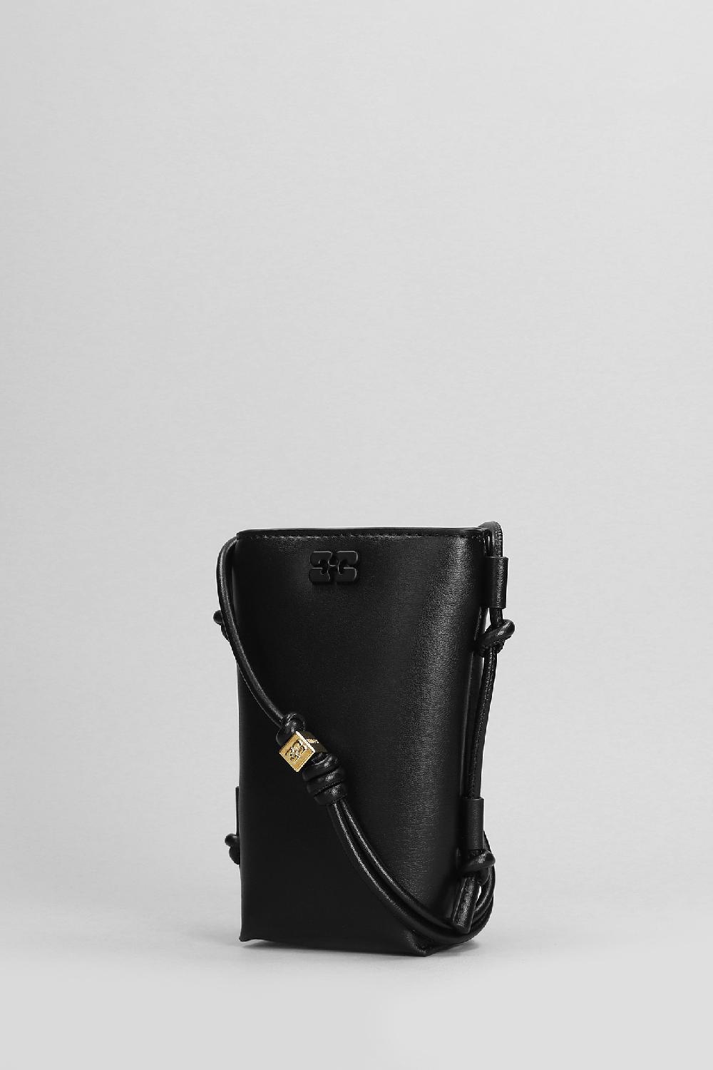Deliberti Ganni Borsa A Spalla Bou Crossbody In Pelle Nera Cod. 403482 - Deliberti The Luxury Shopping