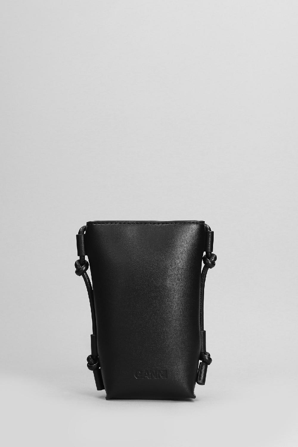Deliberti Ganni Borsa A Spalla Bou Crossbody In Pelle Nera Cod. 403482 - Deliberti The Luxury Shopping