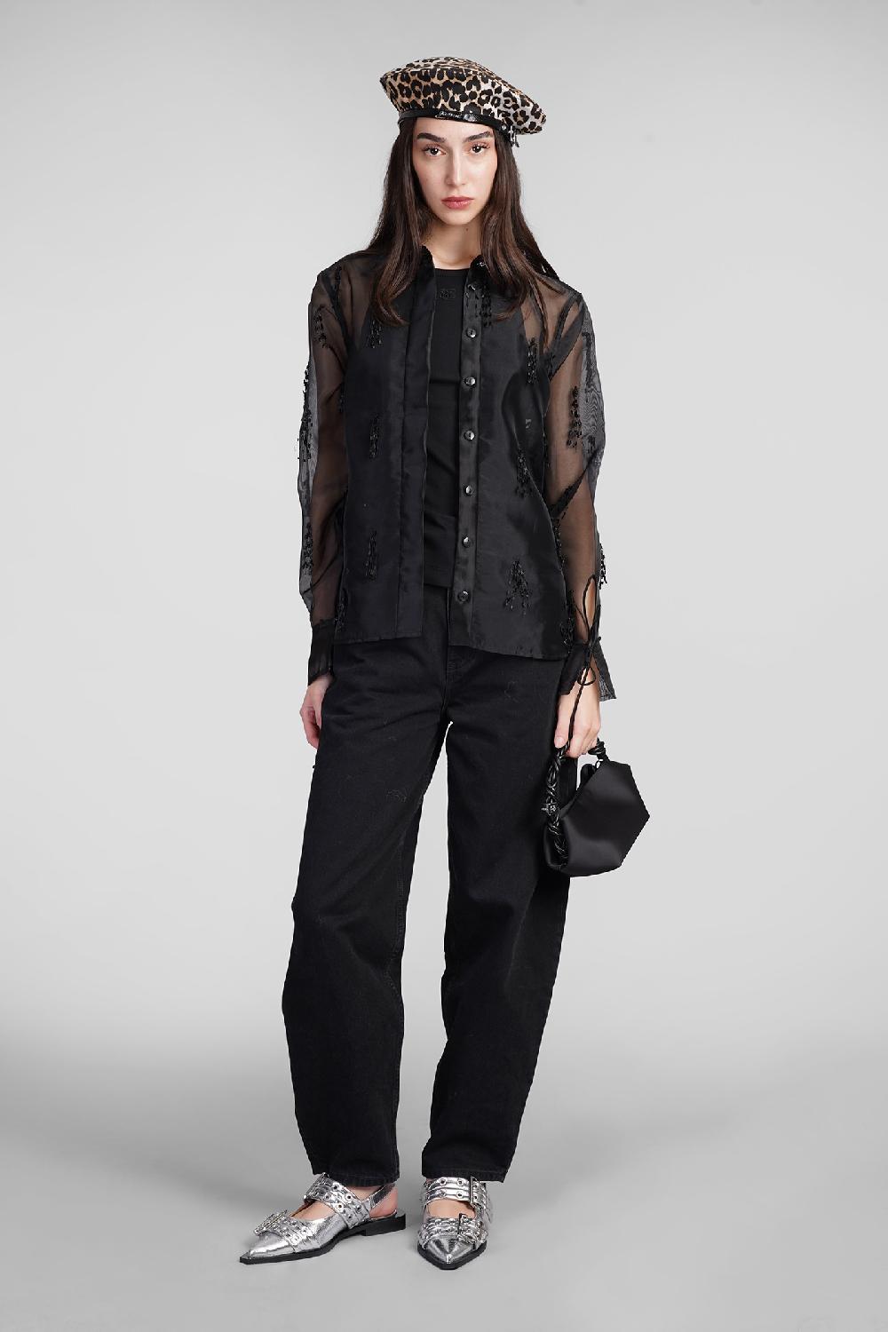 Deliberti Ganni Camicia In Poliestere Nero Cod. 409933 - Deliberti The Luxury Shopping