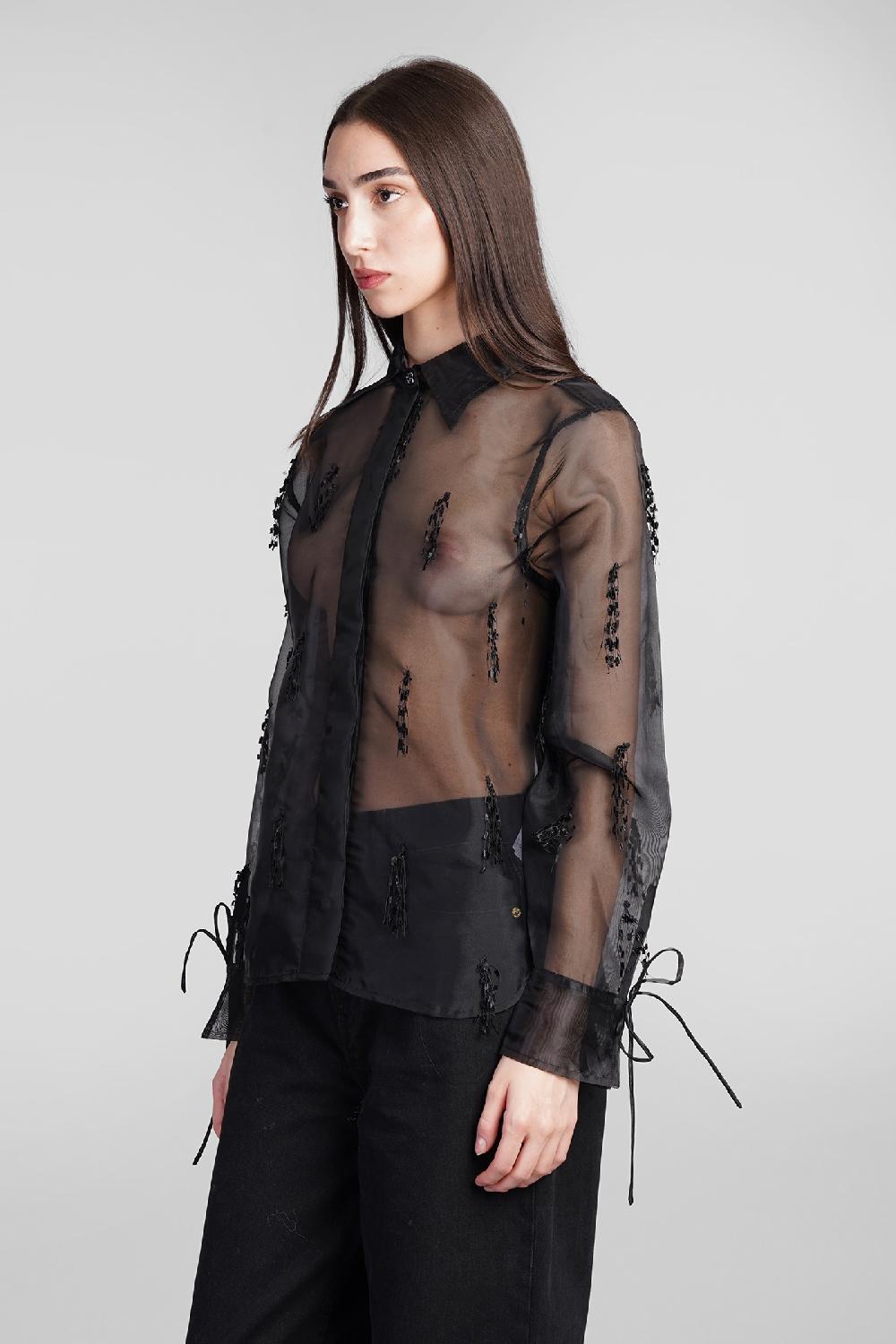 Deliberti Ganni Camicia In Poliestere Nero Cod. 409933 - Deliberti The Luxury Shopping