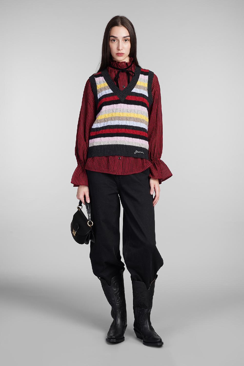 Deliberti Ganni Camicia In Poliestere Rosso Cod. 409961 - Deliberti The Luxury Shopping