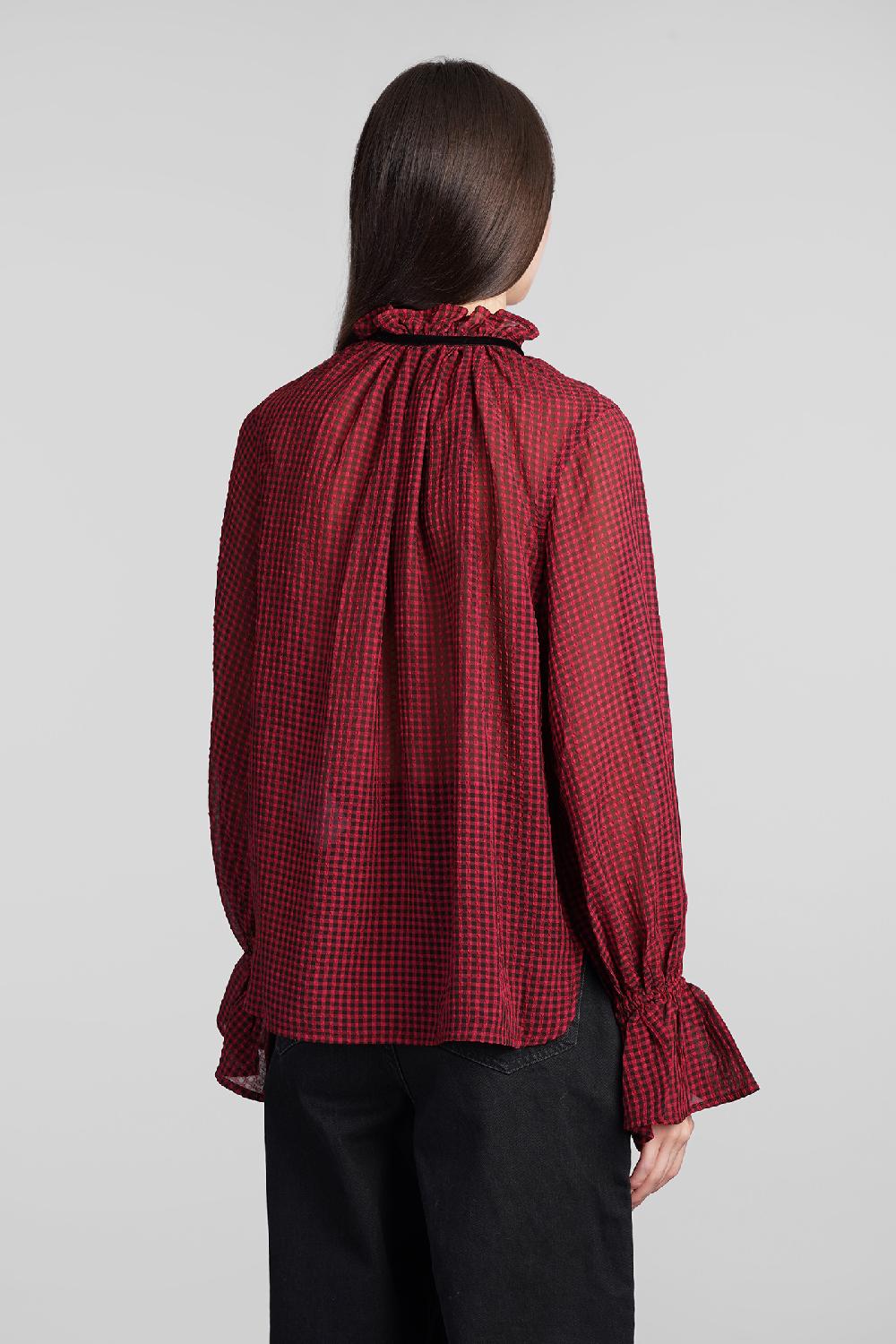 Deliberti Ganni Camicia In Poliestere Rosso Cod. 409961 - Deliberti The Luxury Shopping
