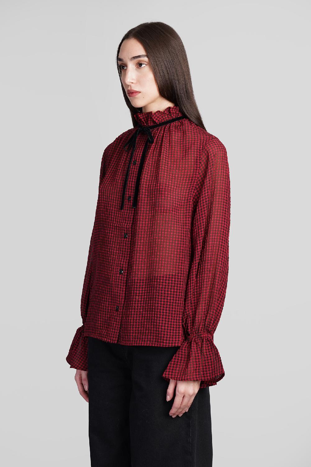 Deliberti Ganni Camicia In Poliestere Rosso Cod. 409961 - Deliberti The Luxury Shopping