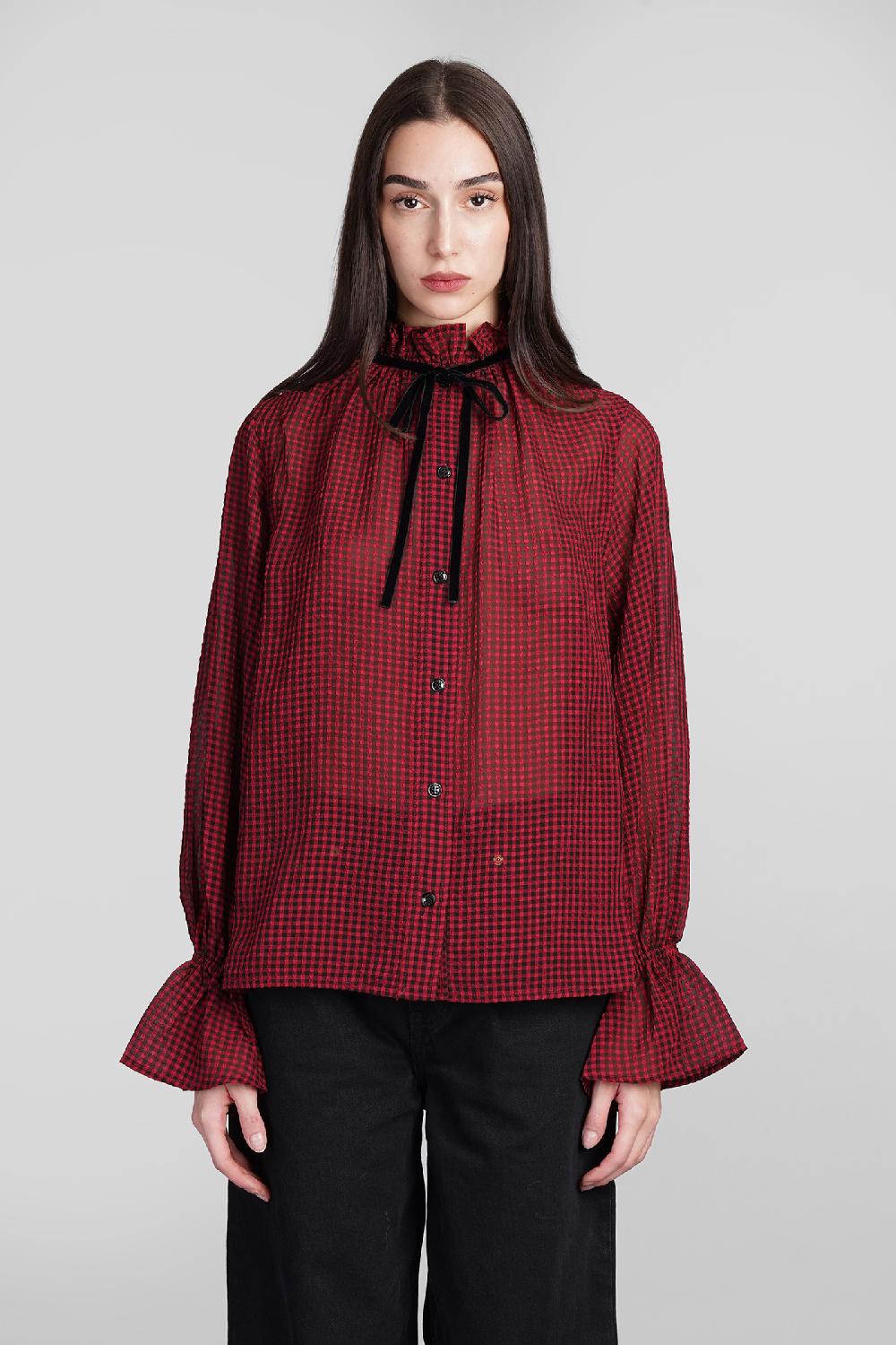 Deliberti Ganni Camicia in poliestere rosso cod. 409961 - Deliberti The Luxury Shopping