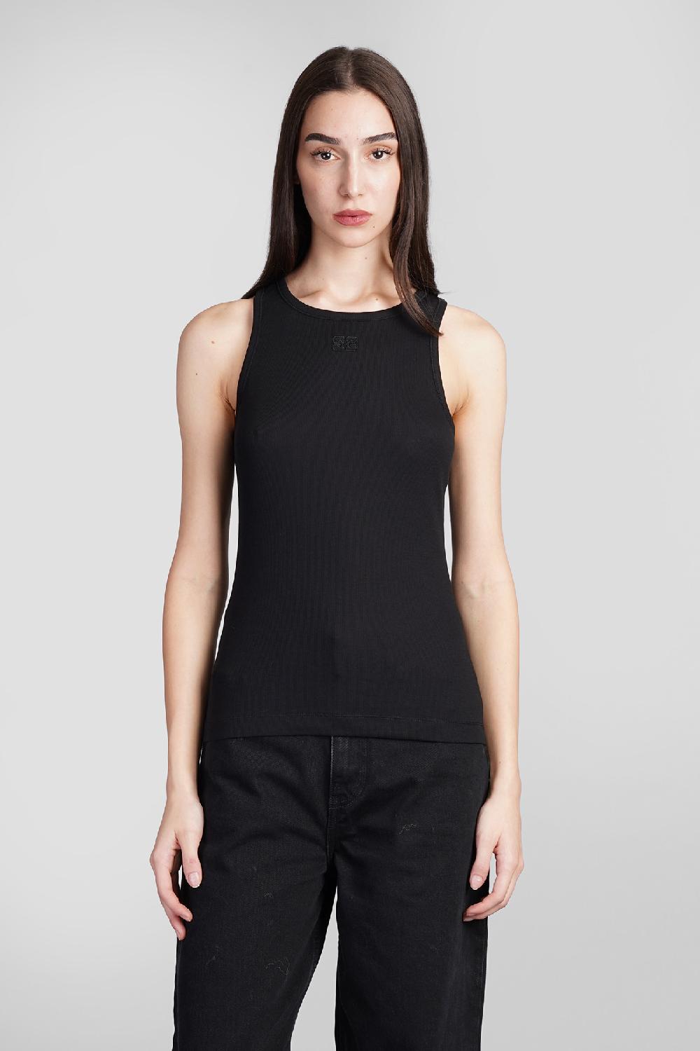 Deliberti Ganni Canotta in cotone nero cod. 397185 - Deliberti The Luxury Shopping