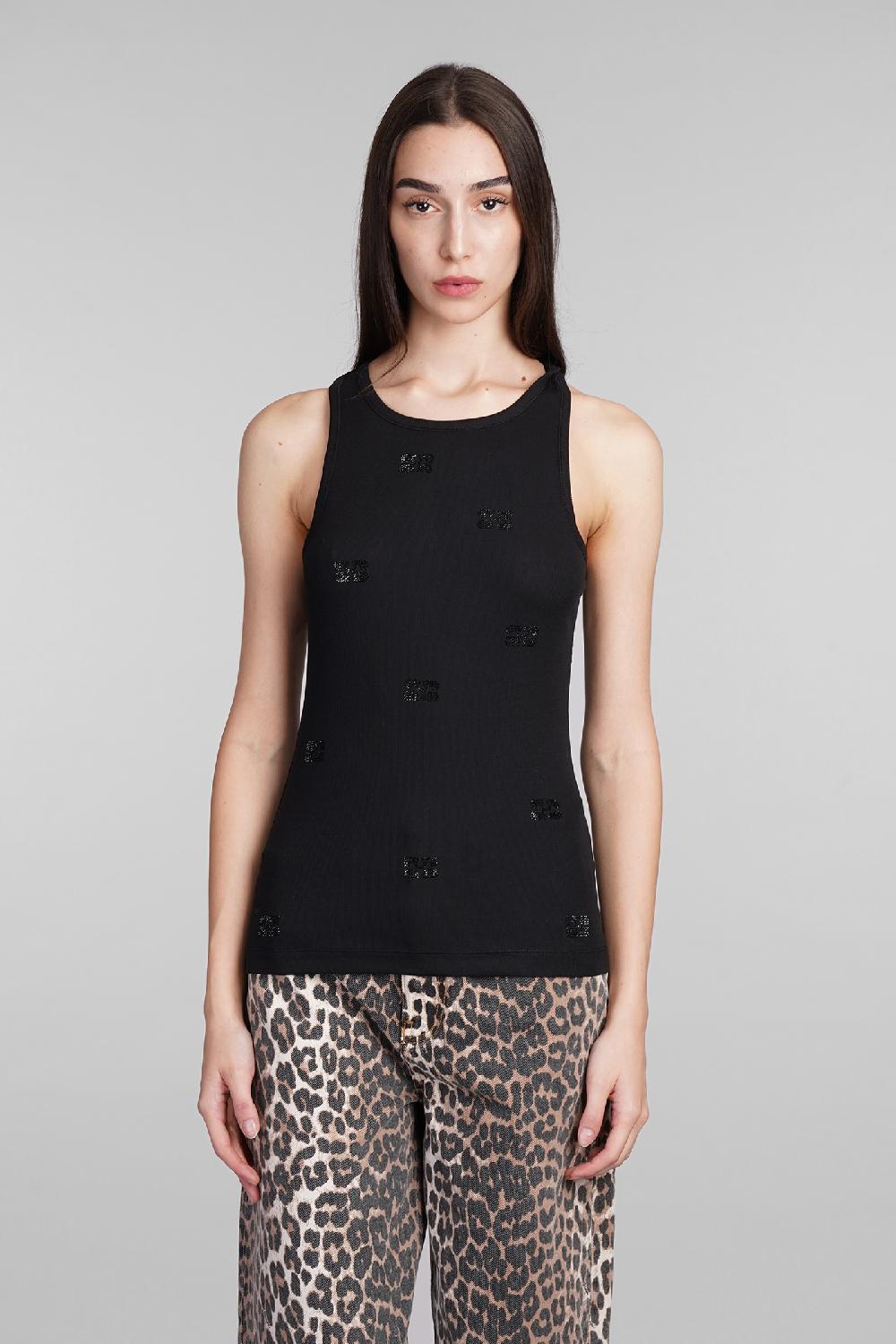 Deliberti Ganni Canotta in cotone nero cod. 409920 - Deliberti The Luxury Shopping