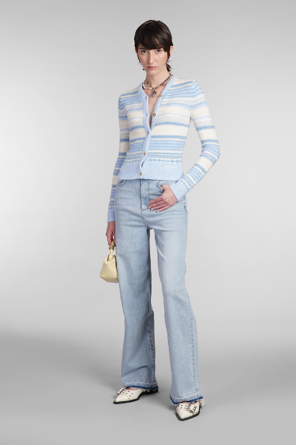 Deliberti Ganni Cardigan In Lana Celeste Cod. 403441 - Deliberti The Luxury Shopping