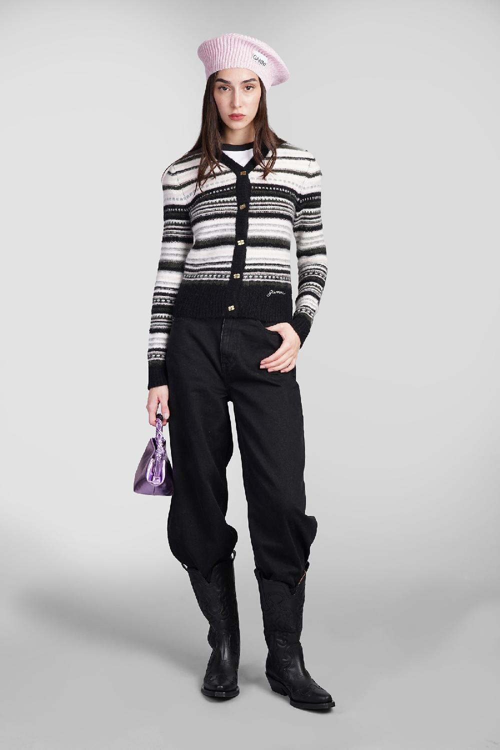 Deliberti Ganni Cardigan In Lana Nera Cod. 409935 - Deliberti The Luxury Shopping