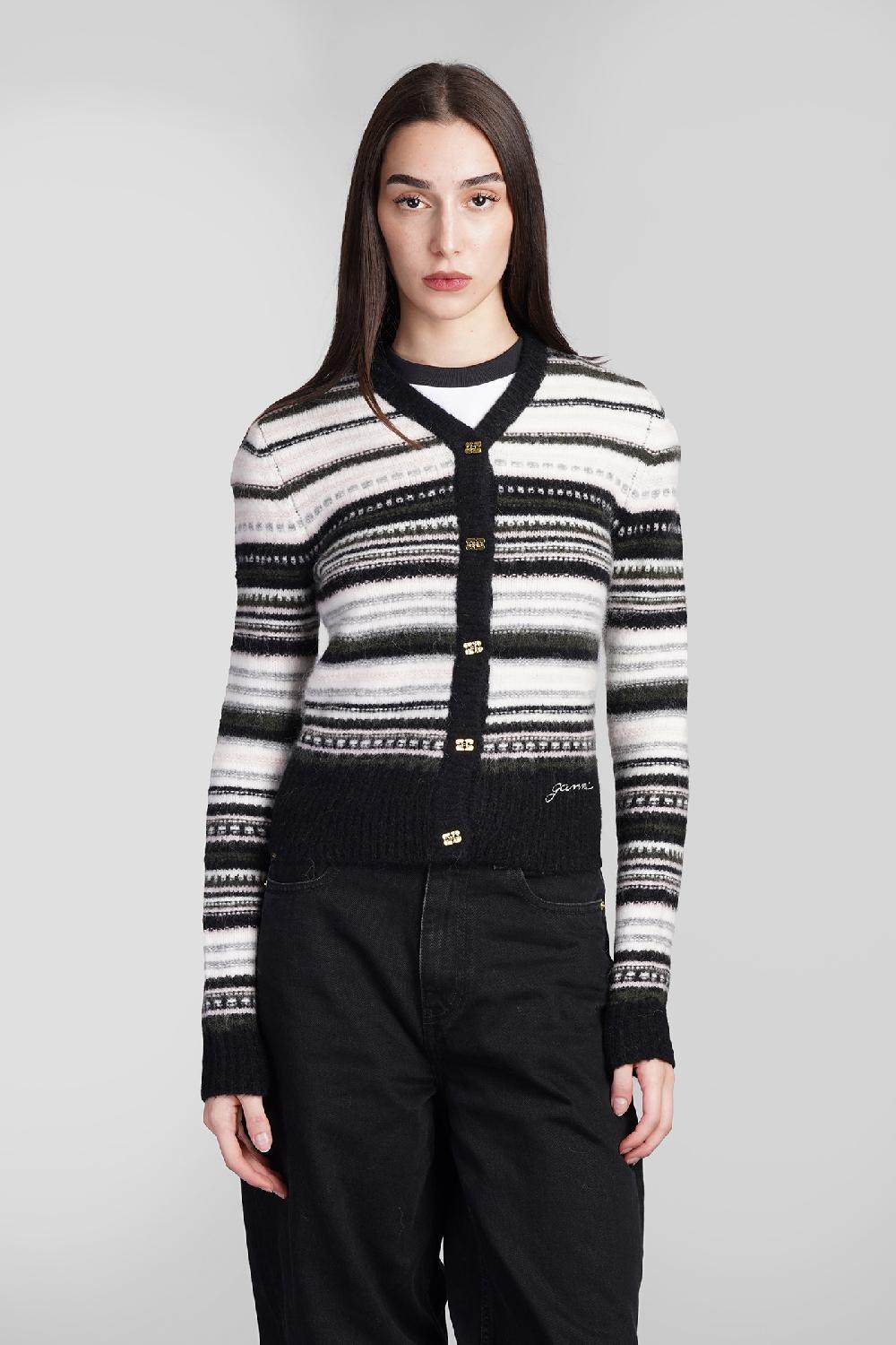 Deliberti Ganni Cardigan in lana nera cod. 409935 - Deliberti The Luxury Shopping