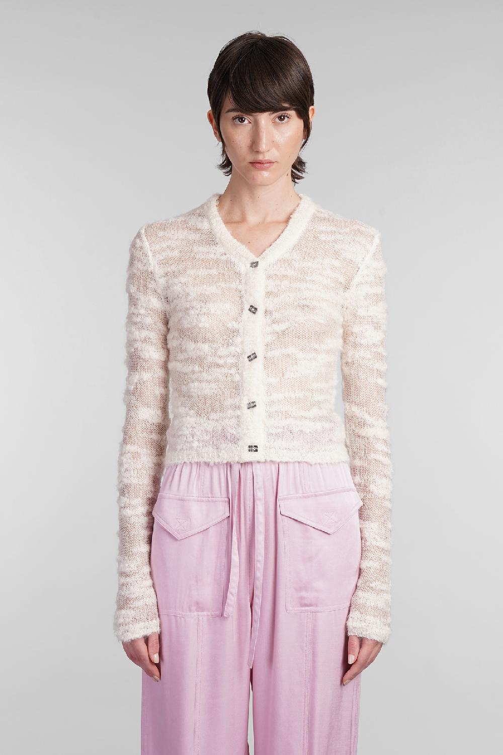 Deliberti Ganni Cardigan in mohair beige cod. 403450 - Deliberti The Luxury Shopping