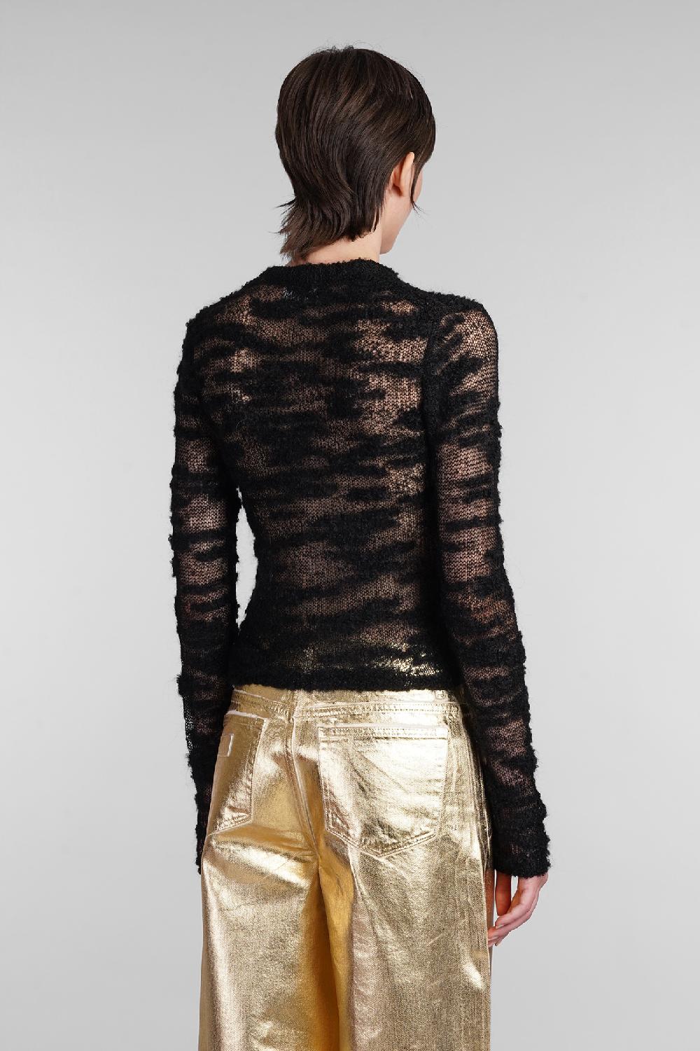 Deliberti Ganni Cardigan In Mohair Nero Cod. 403420 - Deliberti The Luxury Shopping