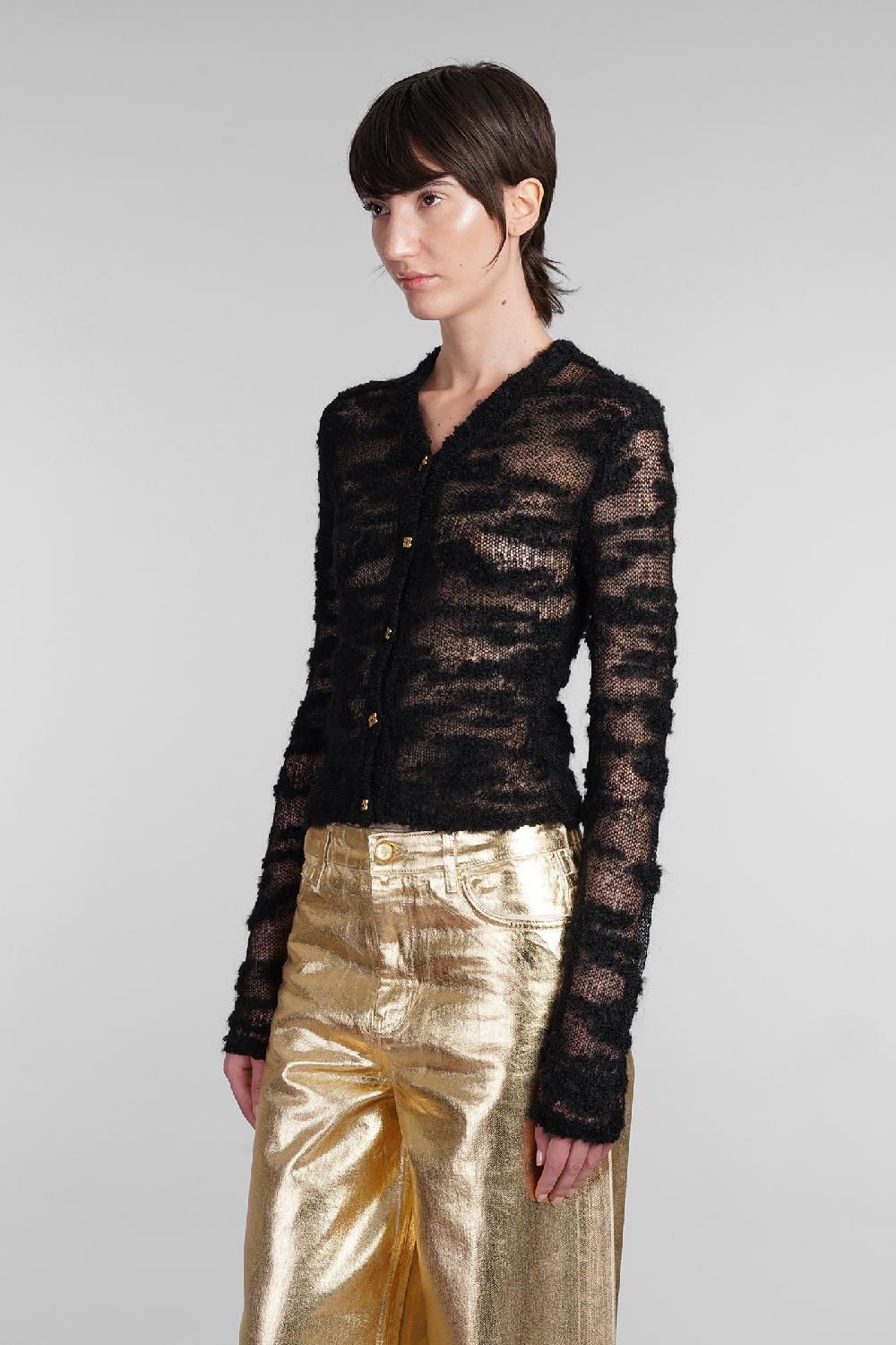 Deliberti Ganni Cardigan In Mohair Nero Cod. 403420 - Deliberti The Luxury Shopping