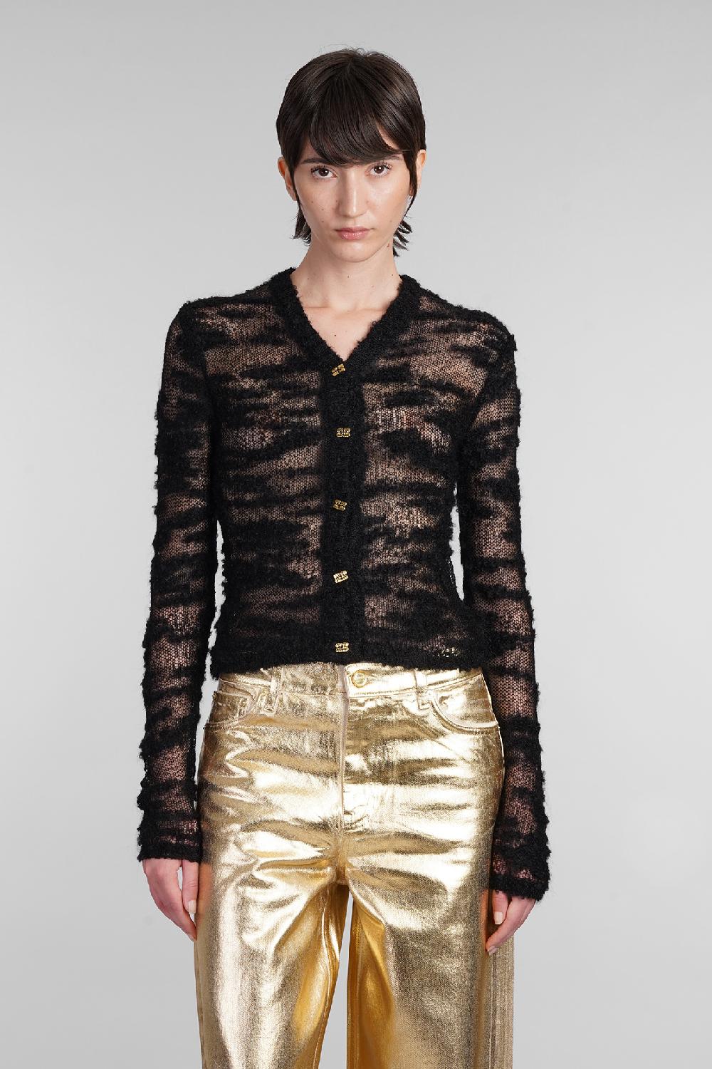 Deliberti Ganni Cardigan in mohair nero cod. 403420 - Deliberti The Luxury Shopping