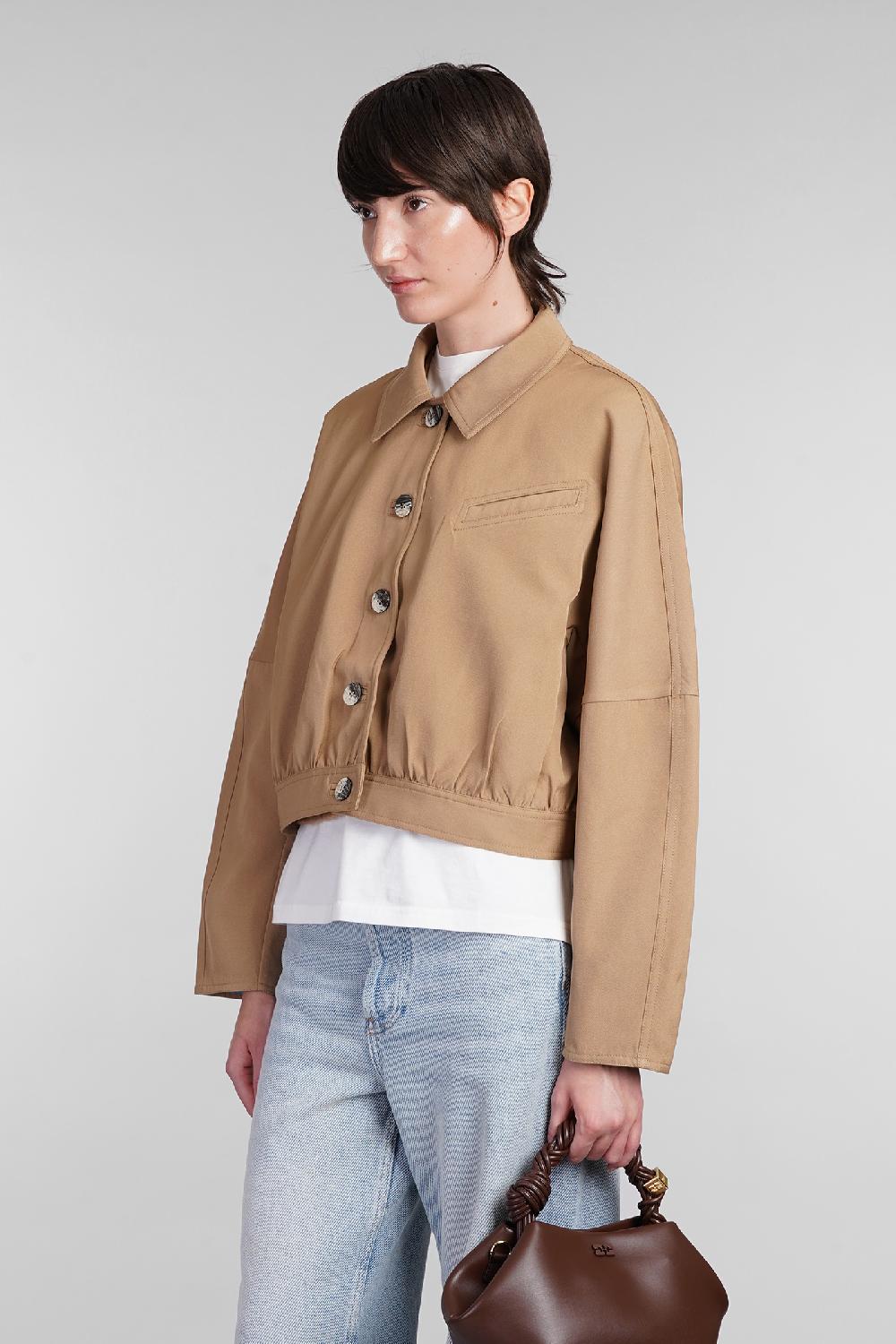 Deliberti Ganni Giacca Casual In Poliestere Beige Cod. 403434 - Deliberti The Luxury Shopping