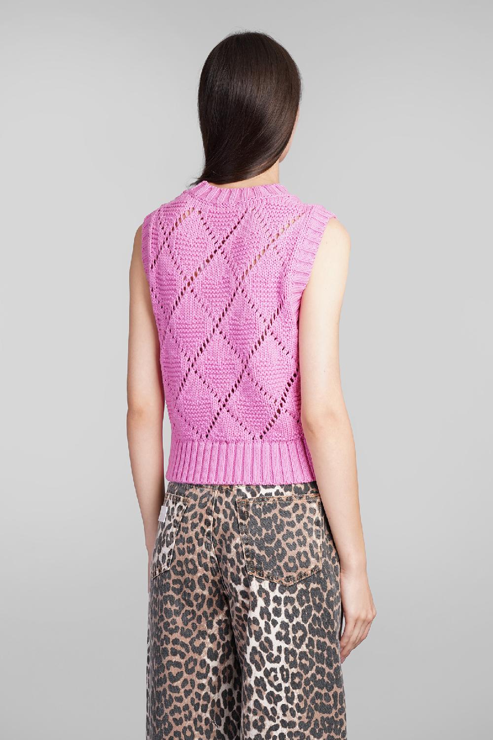 Deliberti Ganni Gilet In Cotone Rosa Cod. 409957 - Deliberti The Luxury Shopping