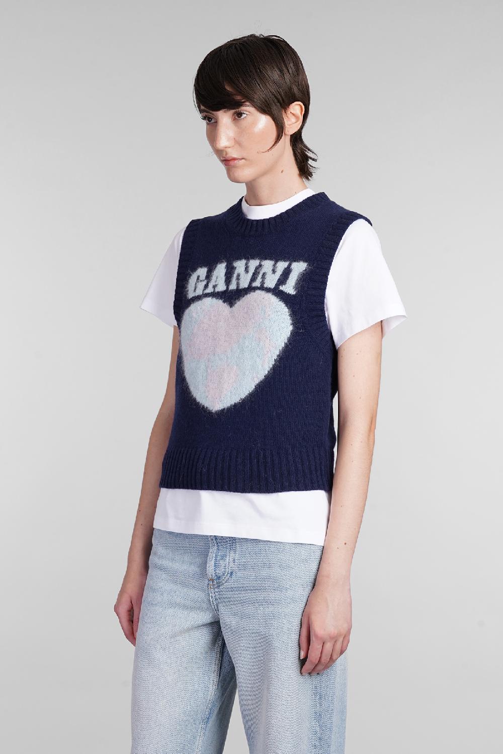 Deliberti Ganni Gilet In Lana Blu Cod. 403447 - Deliberti The Luxury Shopping