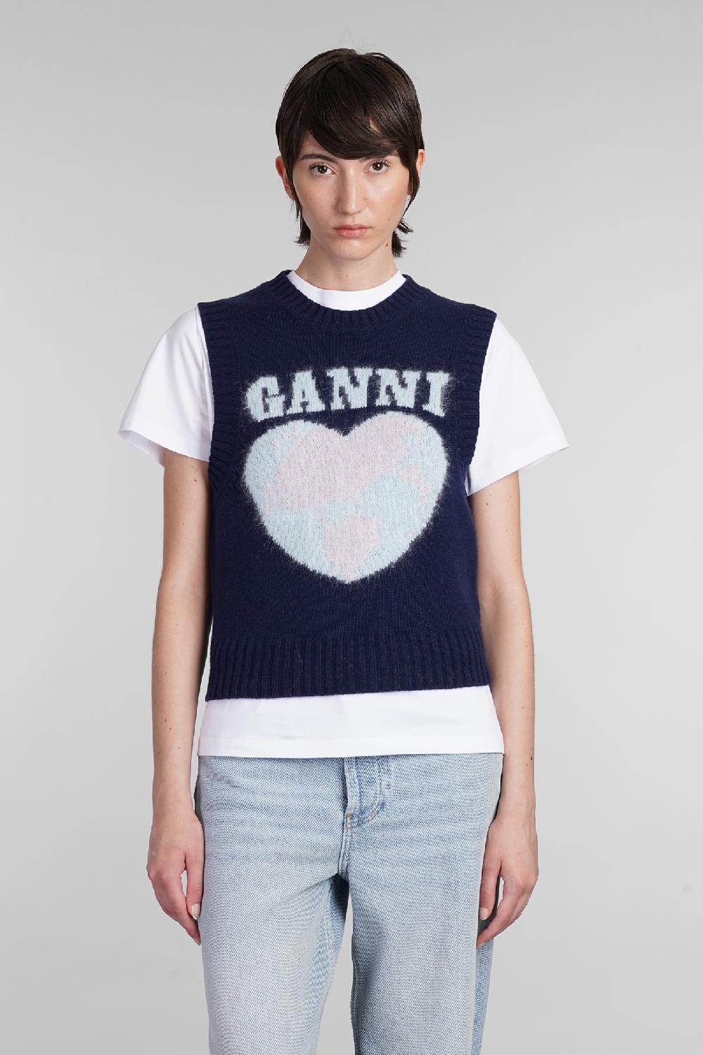 Deliberti Ganni Gilet in lana blu cod. 403447 - Deliberti The Luxury Shopping