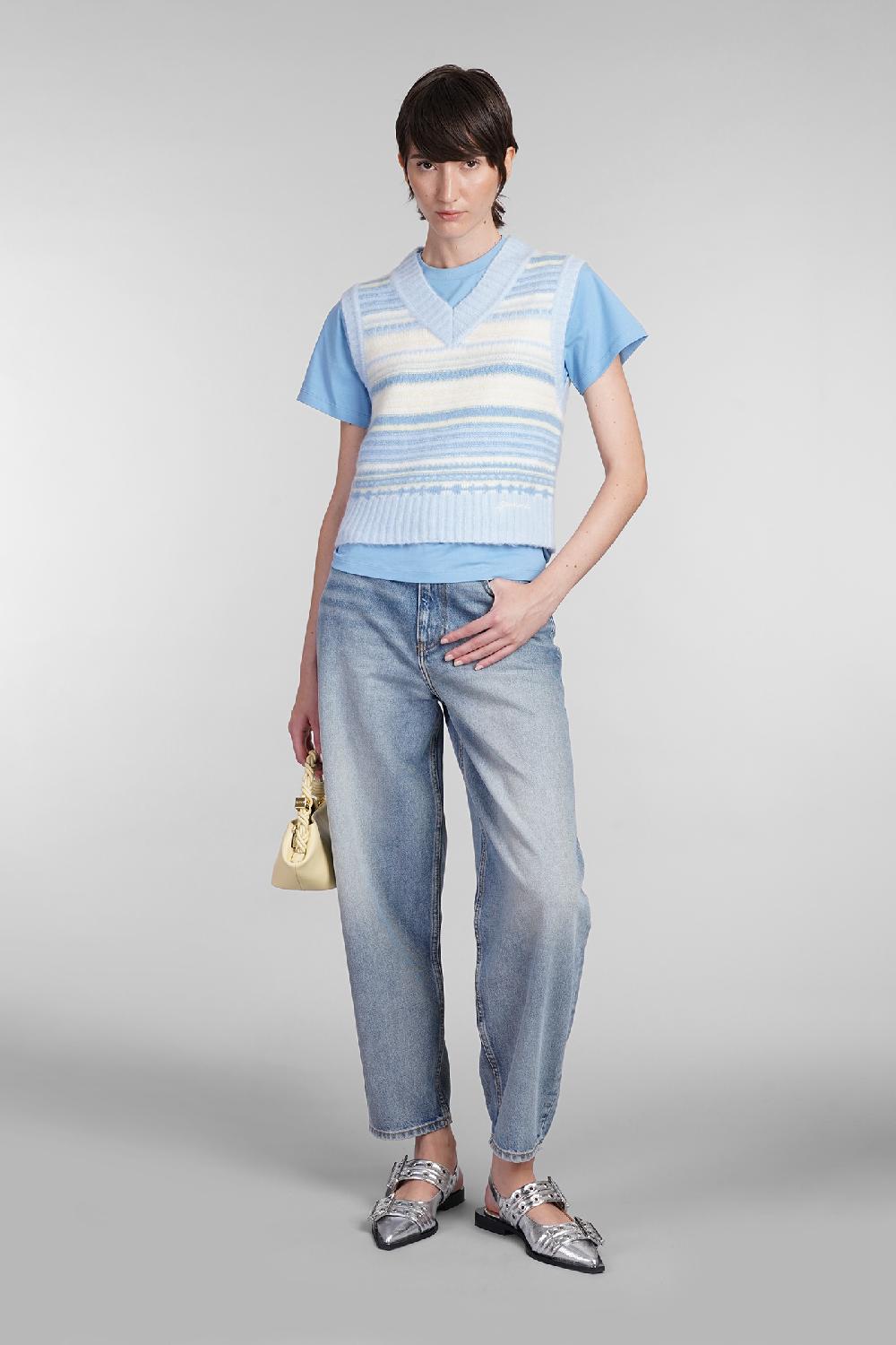 Deliberti Ganni Gilet In Lana Celeste Cod. 403442 - Deliberti The Luxury Shopping