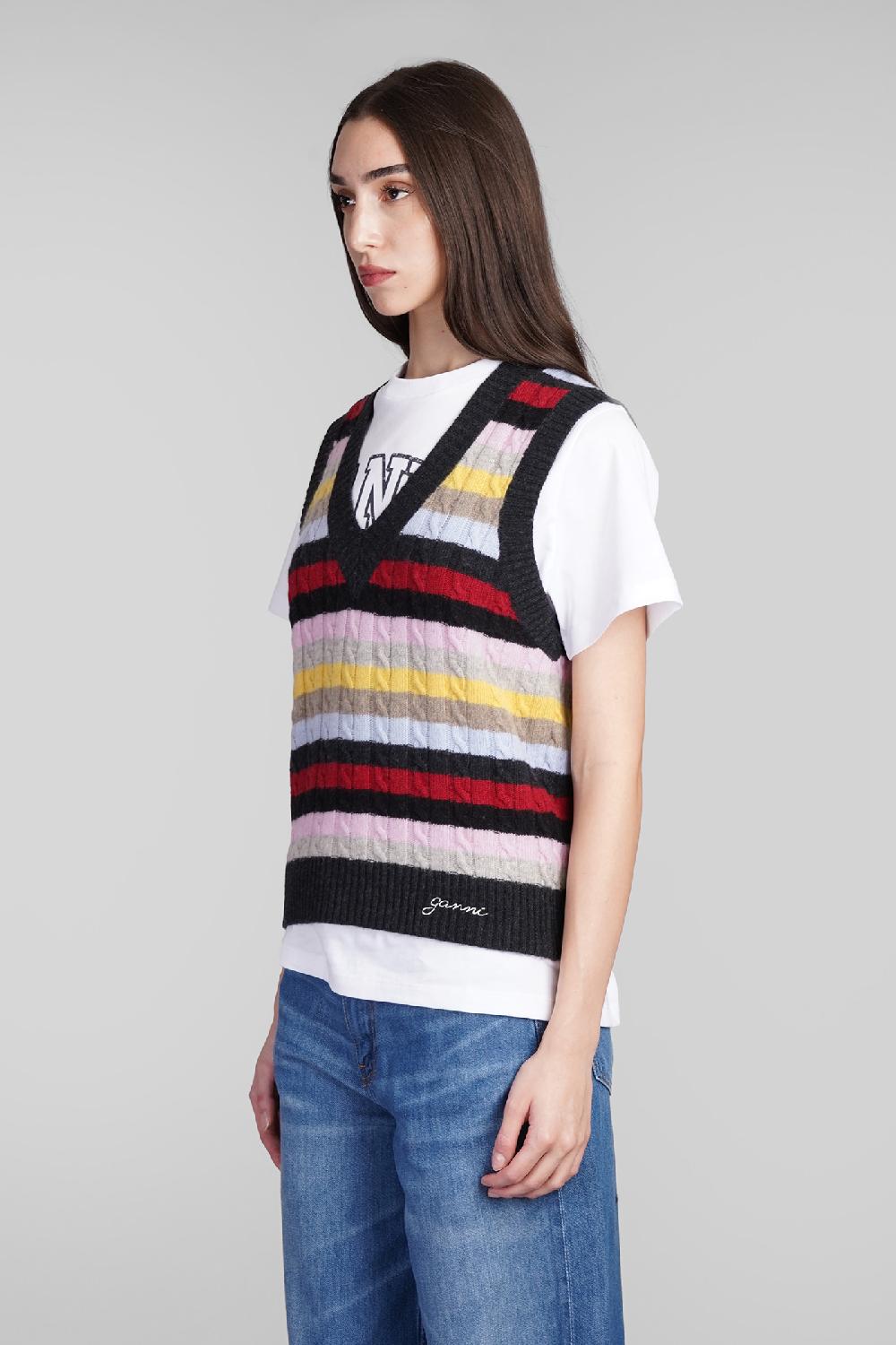 Deliberti Ganni Gilet In Lana Multicolor Cod. 409958 - Deliberti The Luxury Shopping