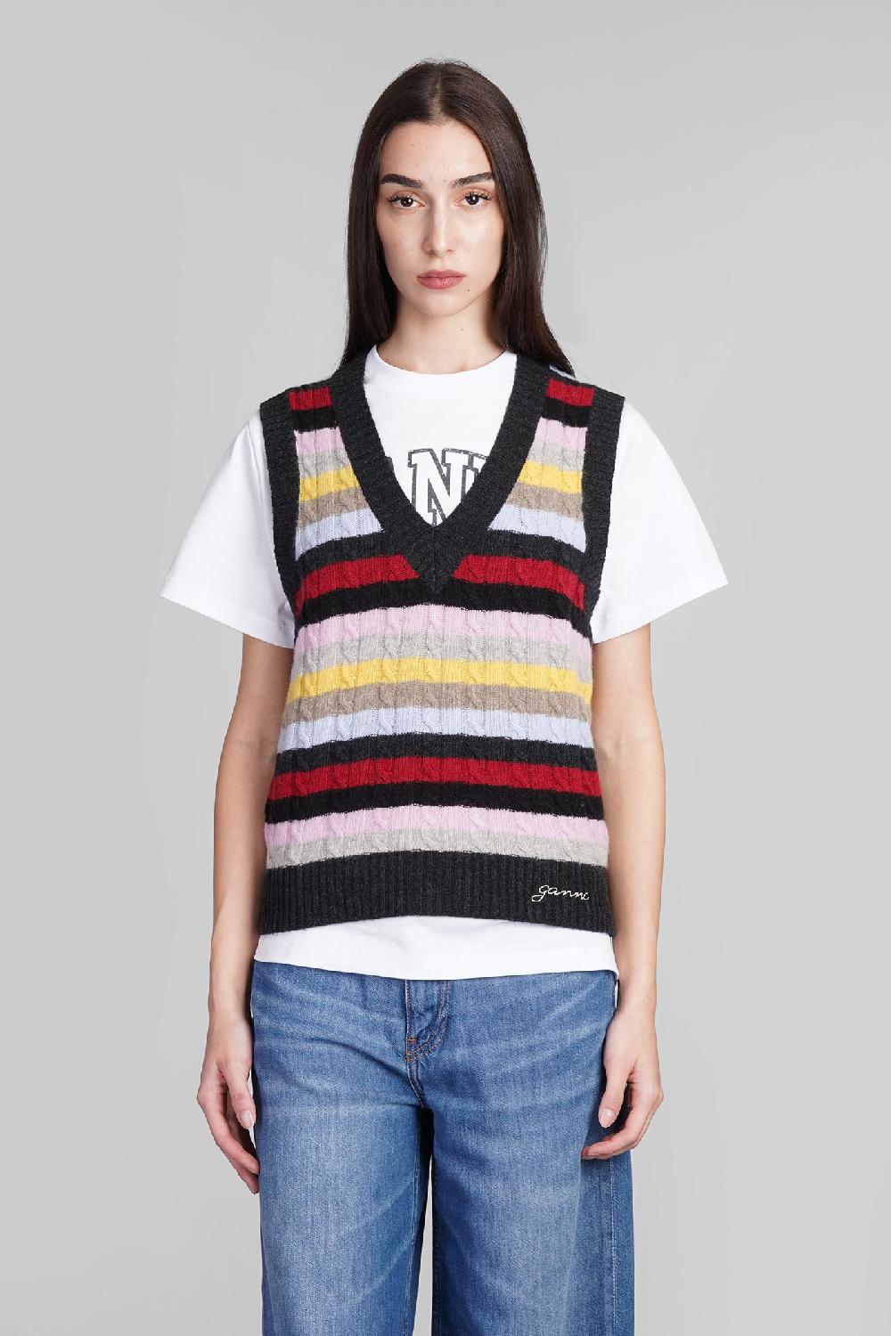 Deliberti Ganni Gilet in lana multicolor cod. 409958 - Deliberti The Luxury Shopping