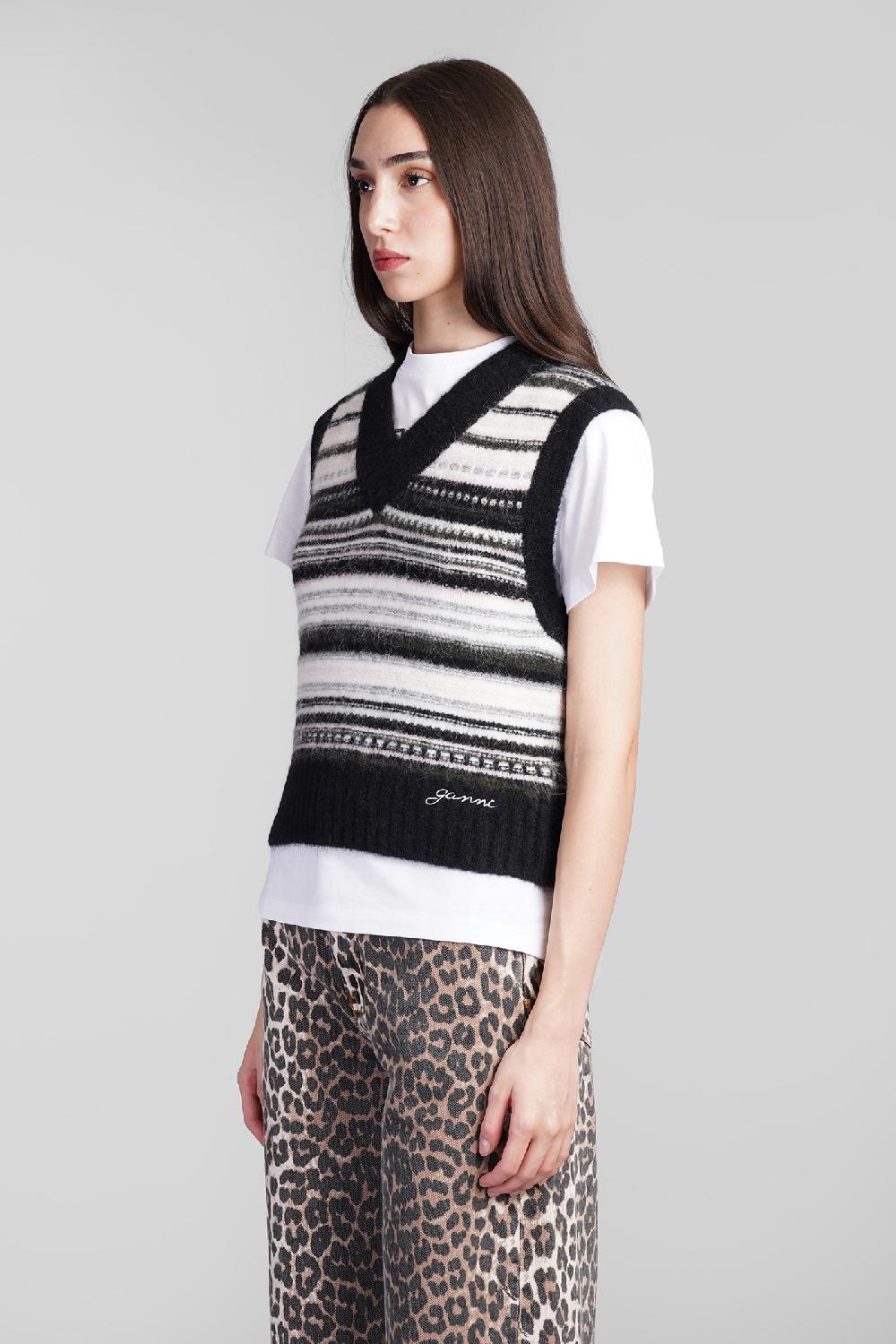 Deliberti Ganni Gilet In Lana Nera Cod. 409936 - Deliberti The Luxury Shopping