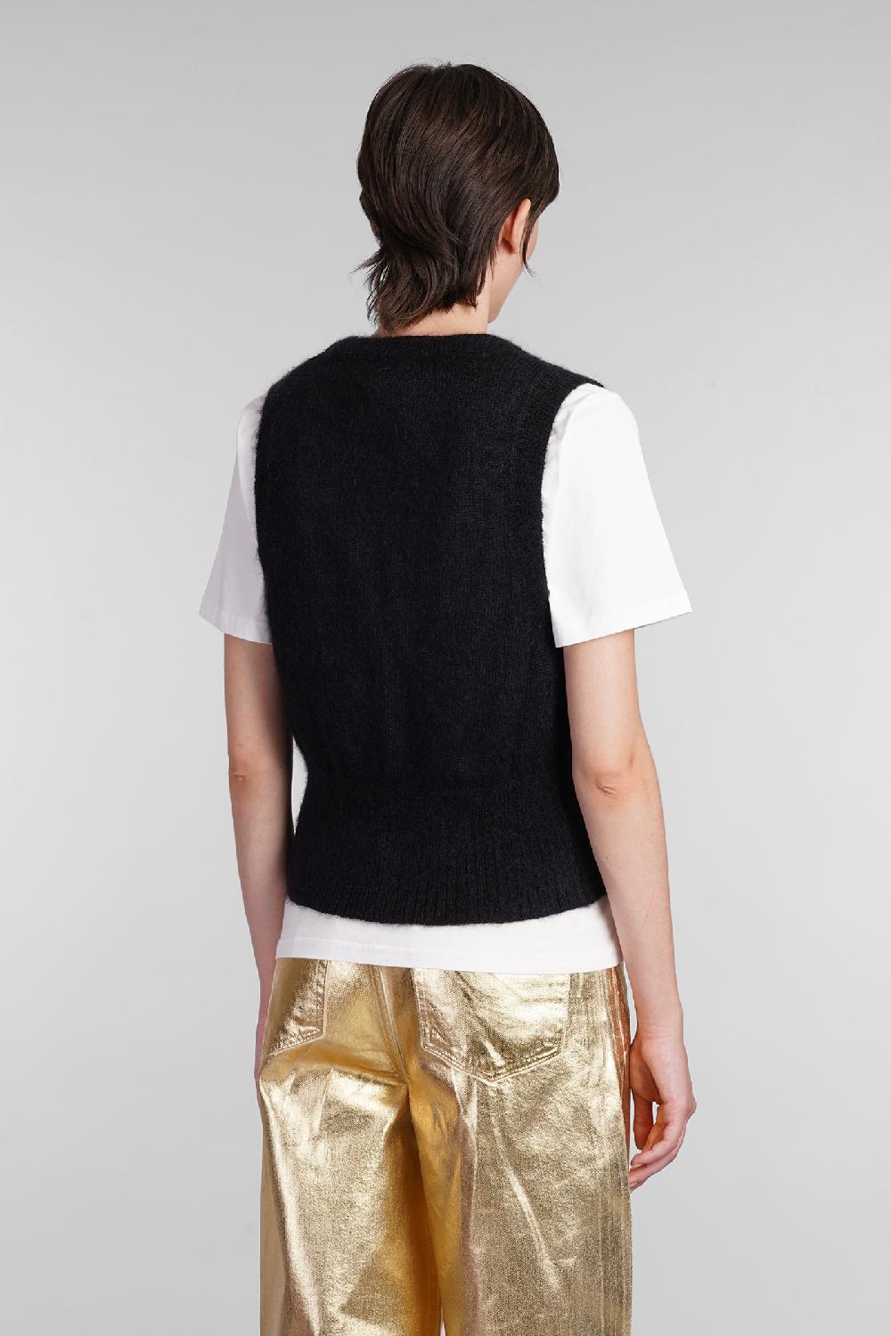 Deliberti Ganni Gilet In Mohair Nero Cod. 403418 - Deliberti The Luxury Shopping