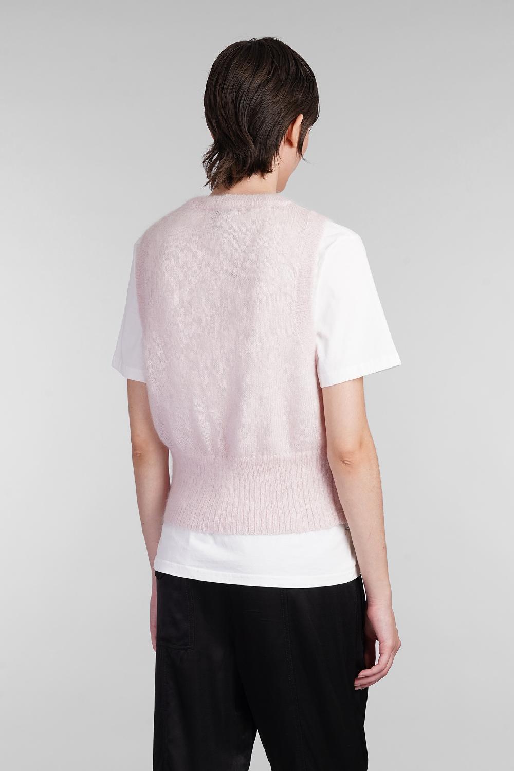 Deliberti Ganni Gilet In Mohair Rosa Cod. 403443 - Deliberti The Luxury Shopping