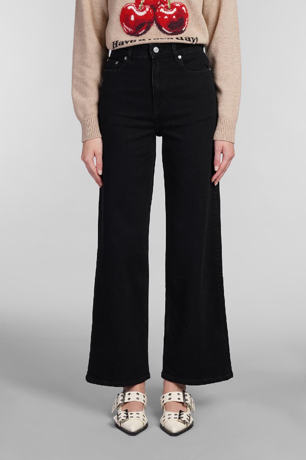 Deliberti Ganni Jeans andi in cotone nero cod. 402391 - Deliberti The Luxury Shopping