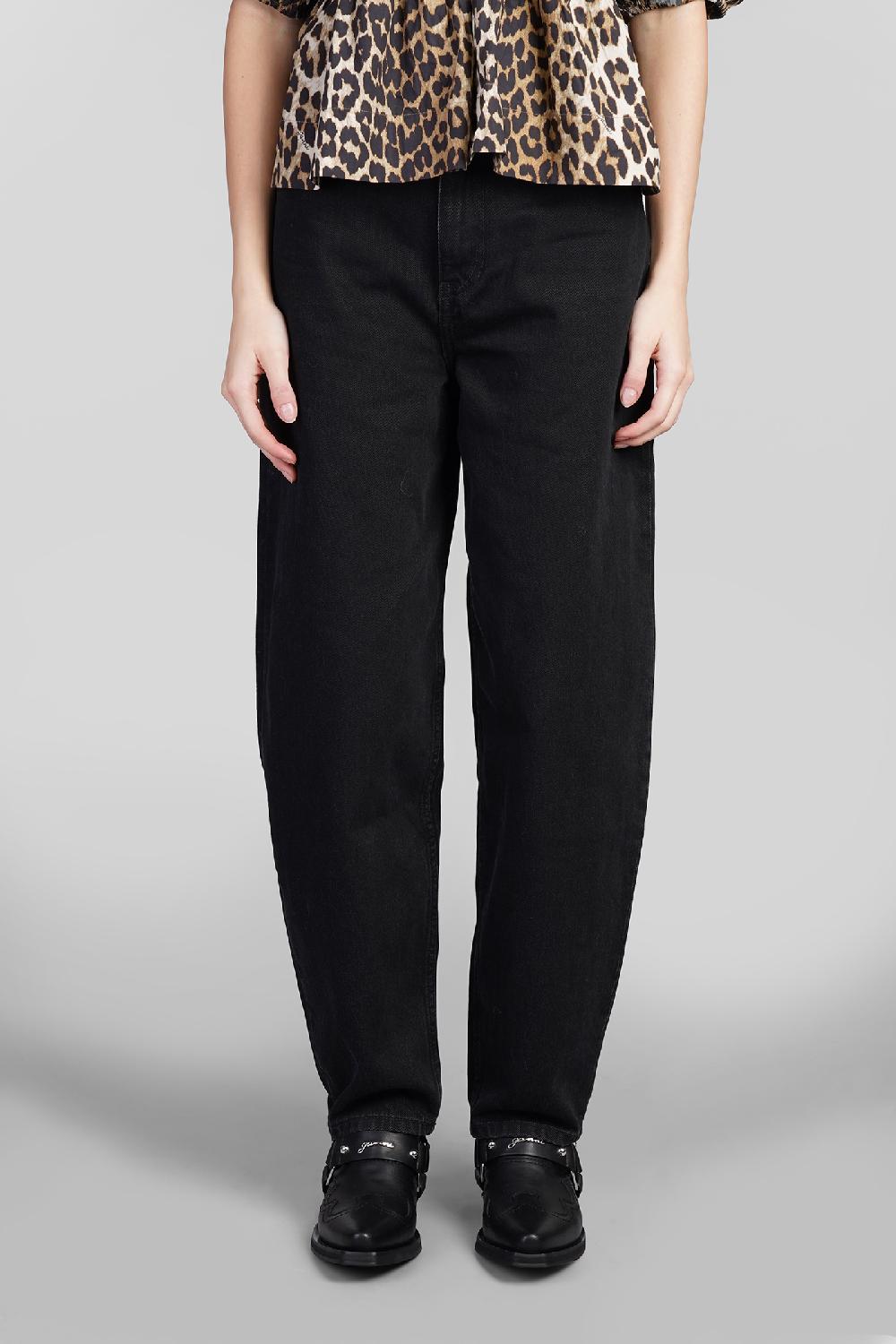 Deliberti Ganni Jeans in cotone nero cod. 409929 - Deliberti The Luxury Shopping