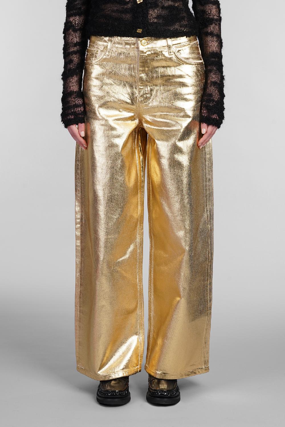 Deliberti Ganni Jeans in cotone oro cod. 403488 - Deliberti The Luxury Shopping