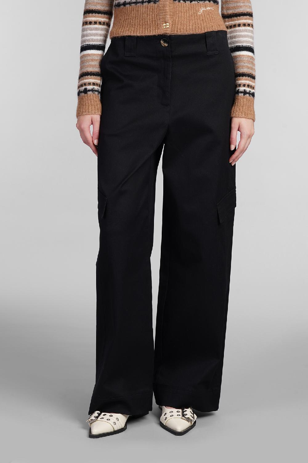 Deliberti Ganni Pantalone in cotone nero cod. 403497 - Deliberti The Luxury Shopping
