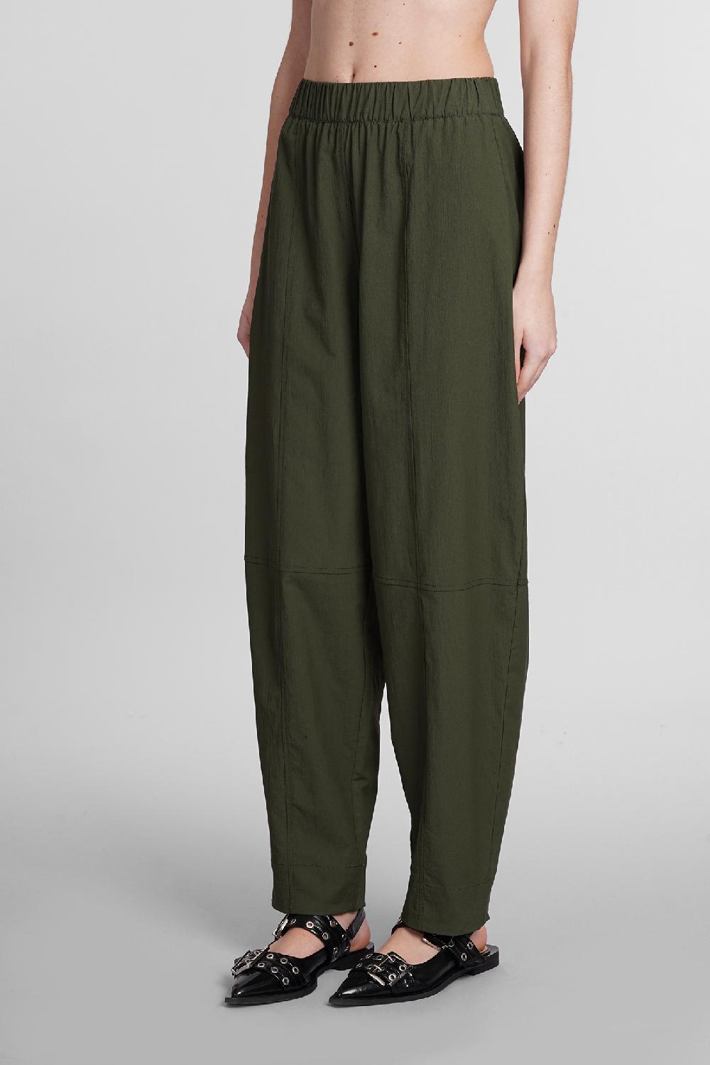 Deliberti Ganni Pantalone In Cotone Verde Cod. 397203 - Deliberti The Luxury Shopping