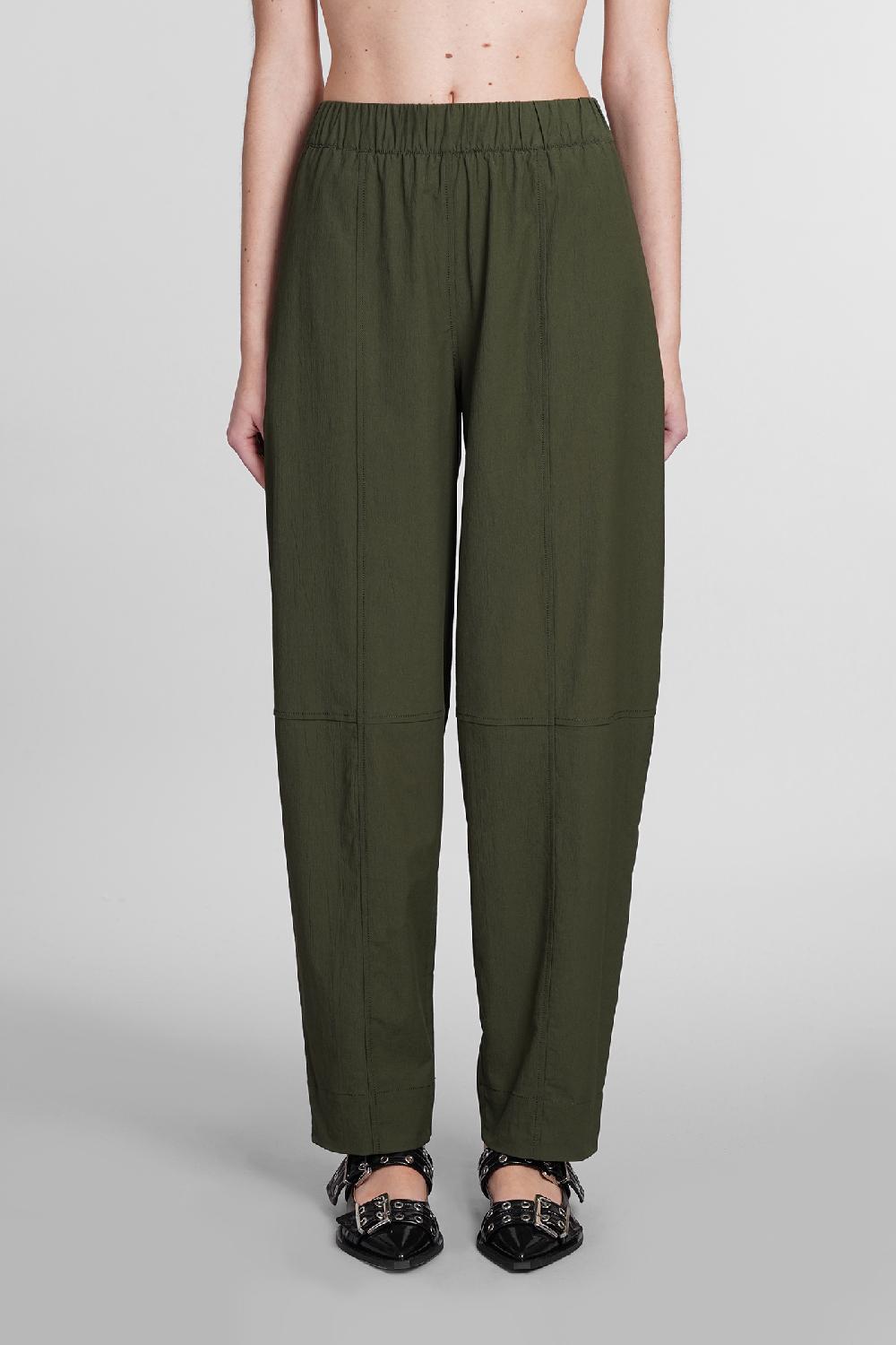 Deliberti Ganni Pantalone in cotone verde cod. 397203 - Deliberti The Luxury Shopping