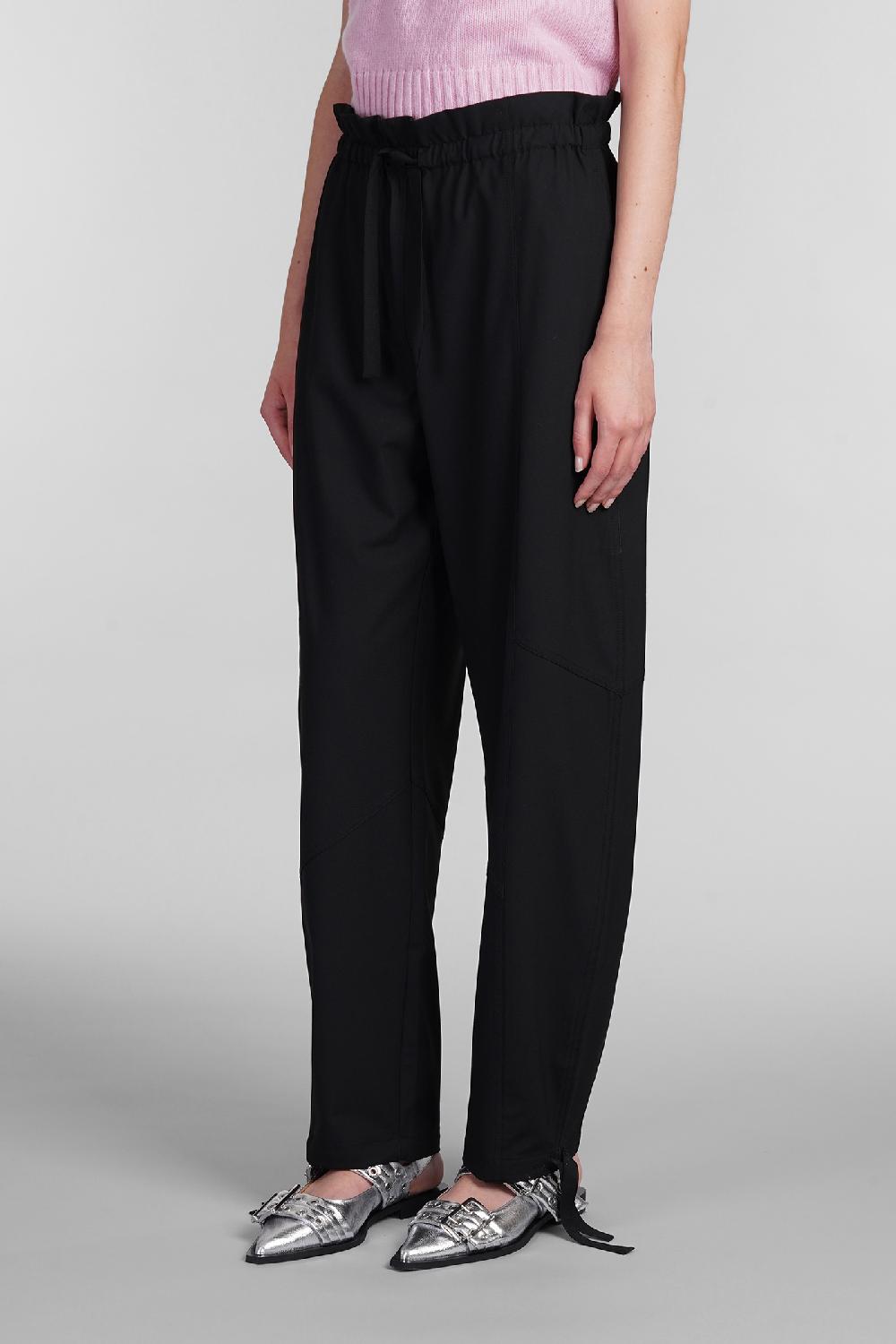 Deliberti Ganni Pantalone In Viscosa Nera Cod. 403487 - Deliberti The Luxury Shopping