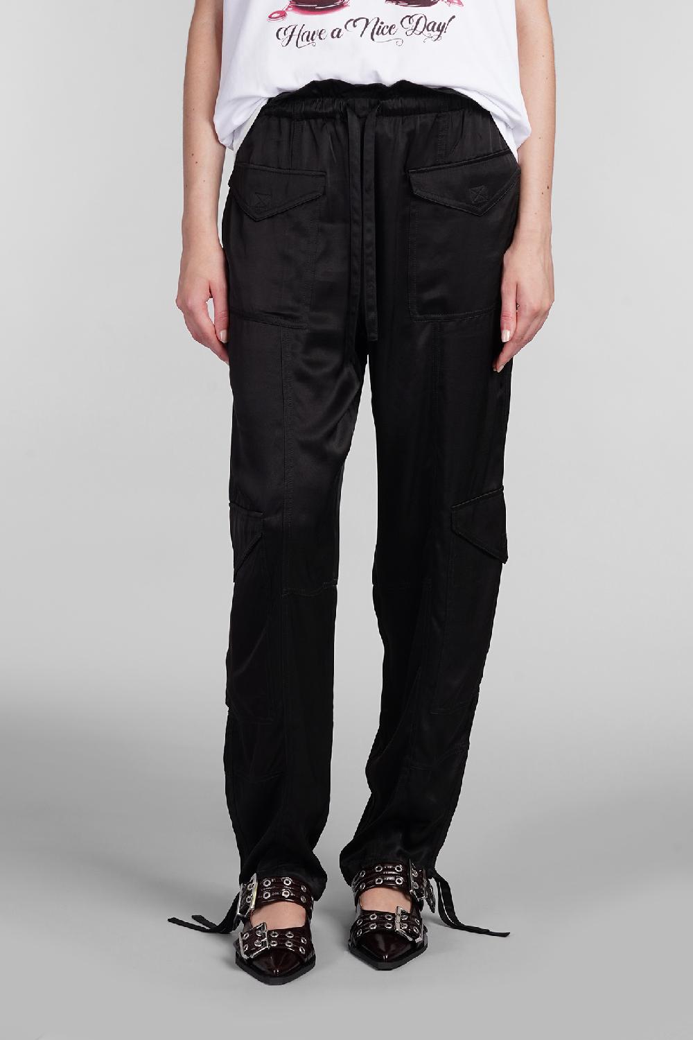 Deliberti Ganni Pantalone in viscosa nera cod. 403489 - Deliberti The Luxury Shopping