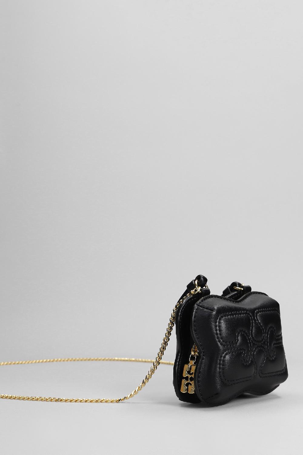 Deliberti Ganni Pochette Butterfly Nano In Pelle Nera Cod. 397188 - Deliberti The Luxury Shopping