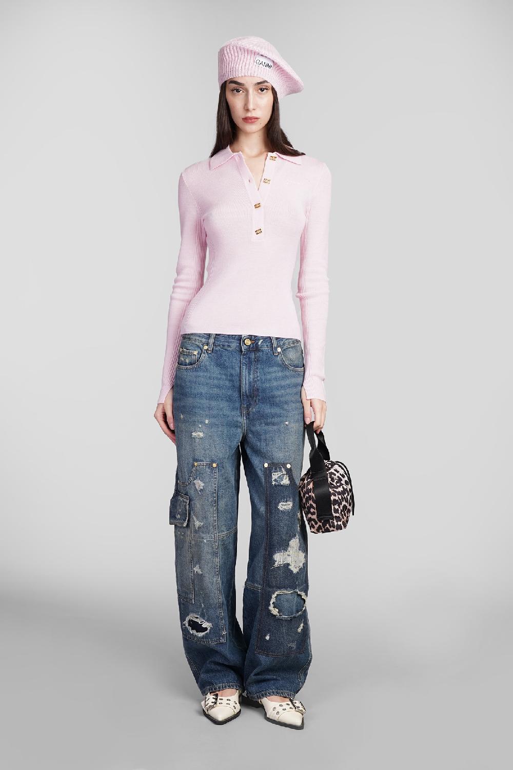 Deliberti Ganni Polo In Lana Rosa Cod. 409959 - Deliberti The Luxury Shopping