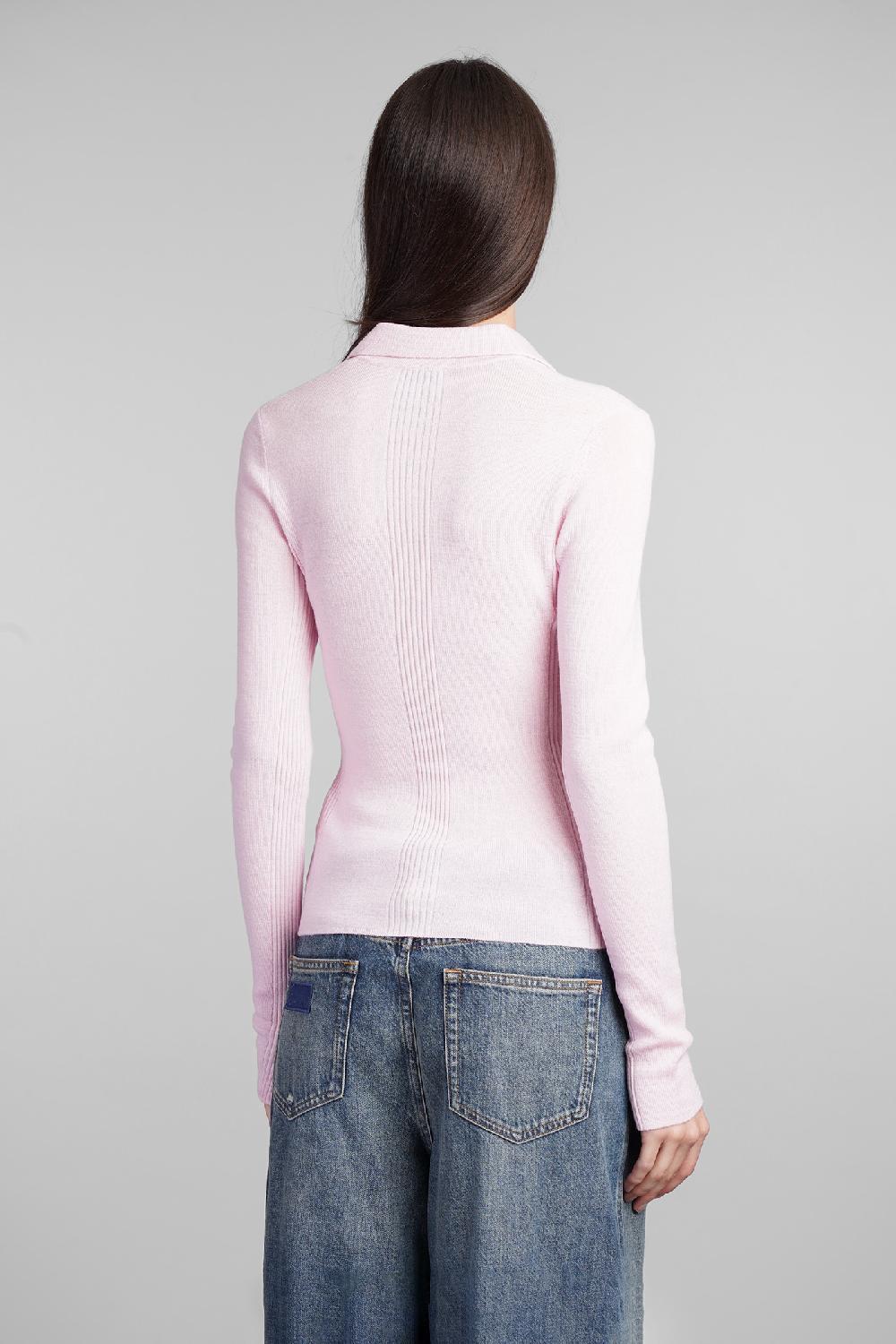 Deliberti Ganni Polo In Lana Rosa Cod. 409959 - Deliberti The Luxury Shopping