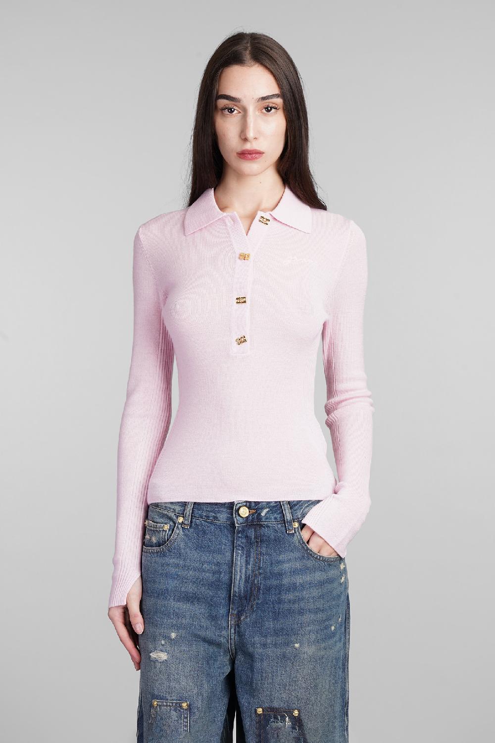 Deliberti Ganni Polo in lana rosa cod. 409959 - Deliberti The Luxury Shopping