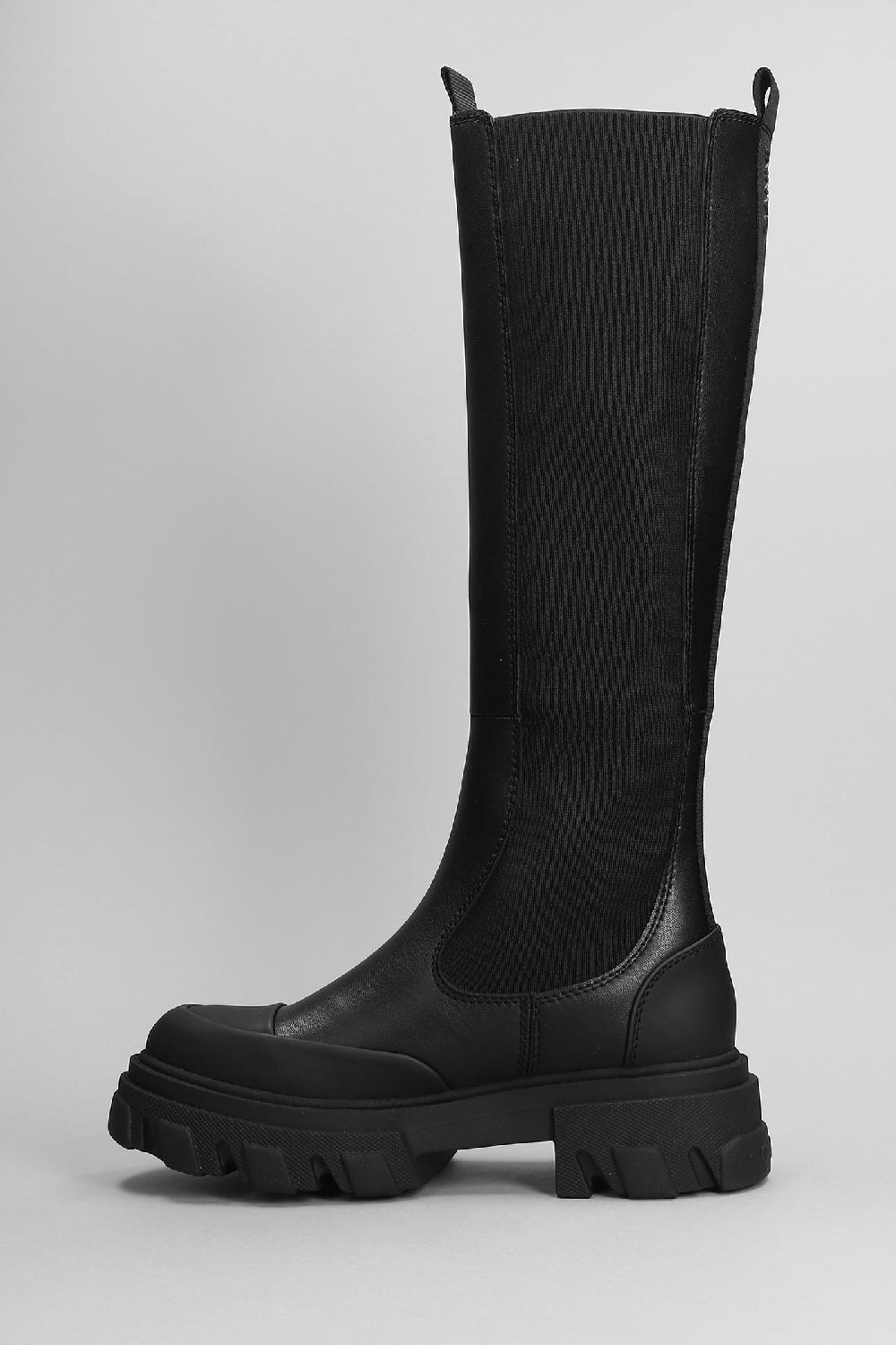 Deliberti Ganni Stivali In Pelle Nera Cod. 402549 - Deliberti The Luxury Shopping